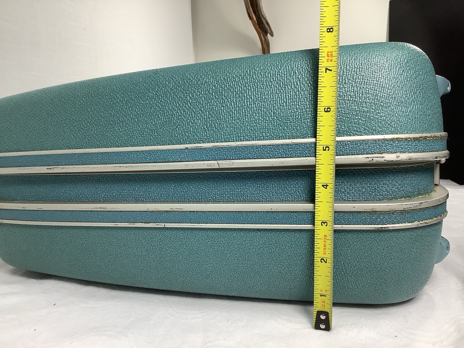 Vintage Samsonite Silhouette Teal Blue Hard Shell Suitcase Luggage Key Included