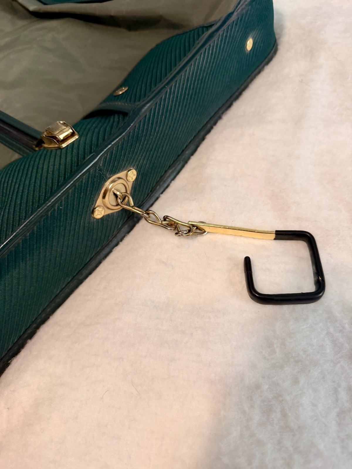 Vintage Atlantic Forest Green With Gold Accents 4 Pc Luggage Set-Beautiful!