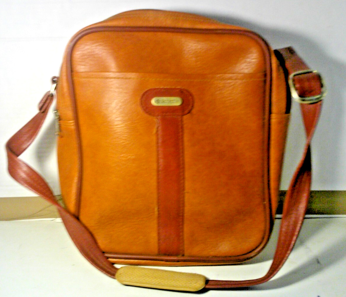 Vintage Samsonite Bag ~Luggage ~Adjustable Shoulder Strap ~13″ x 11″ x 4″ ~Brown