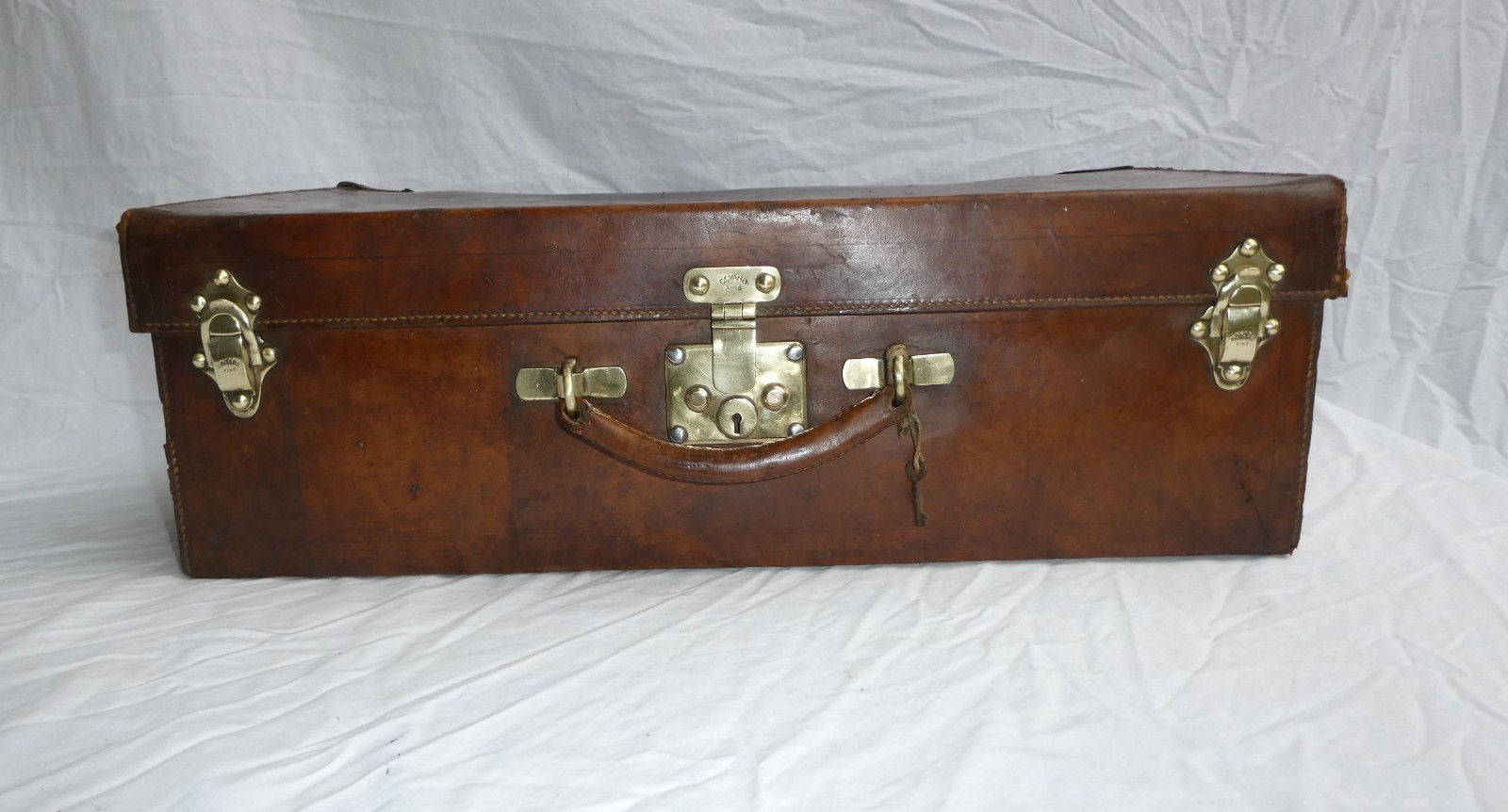 Goyard – Vintage French Leather Suitcase Case c1920 – Antique