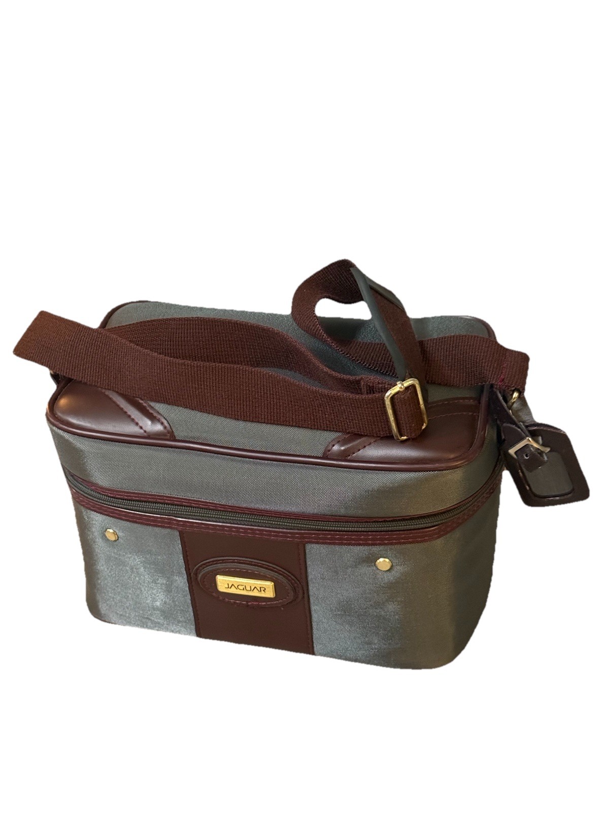 Vintage Jaguar Train Case Cosmetic Bag