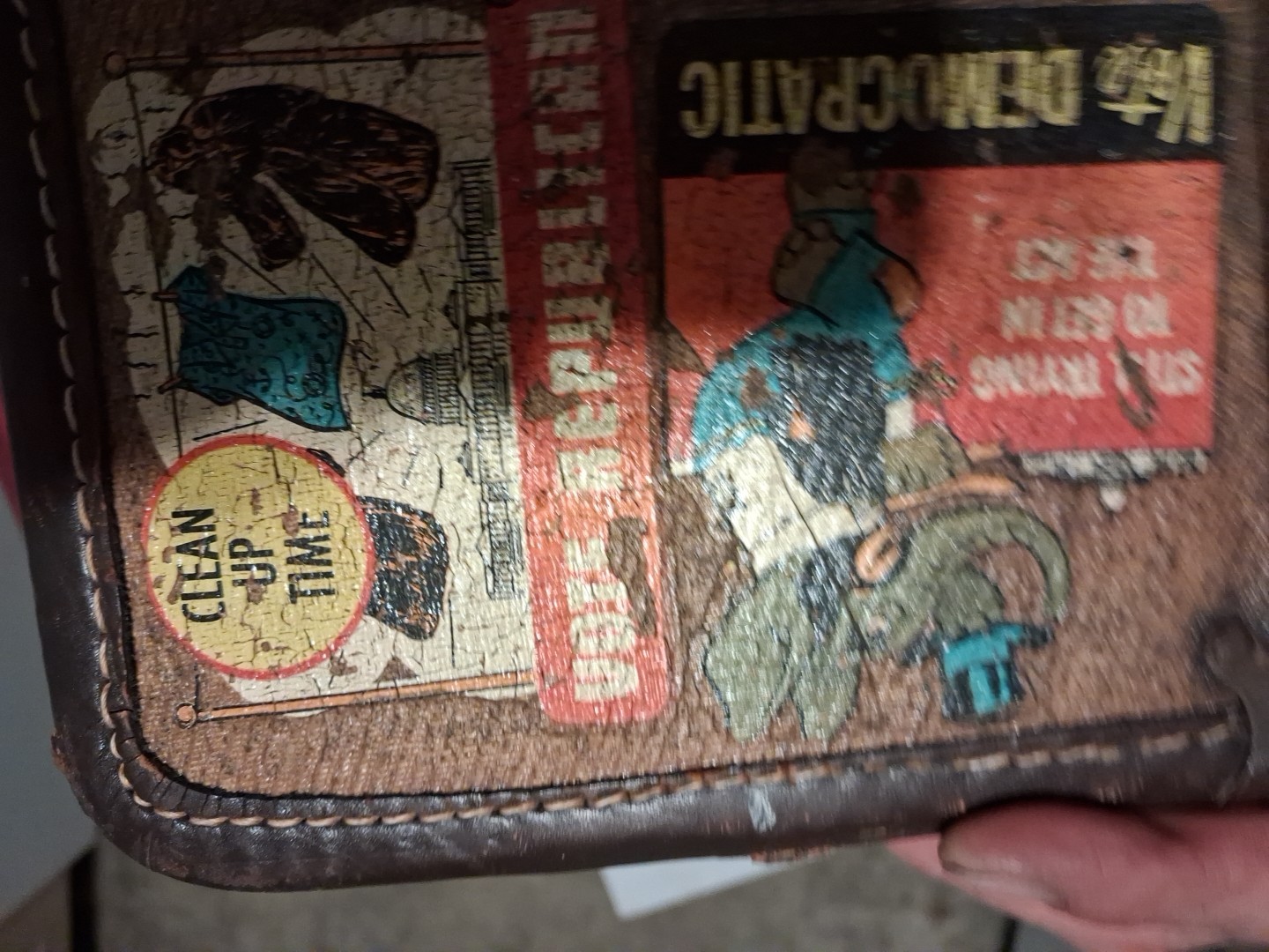 Vintage Teenager’s Suitcase Decorated with Vintage Travel Stickers!