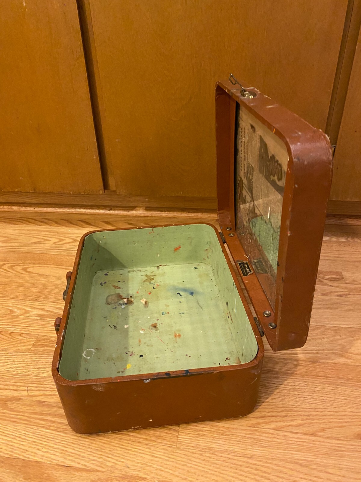 Vintage Congress Luggage Corporation Suitcase 13-1/2″ x 10″ x 5-1/2″ with Mirror