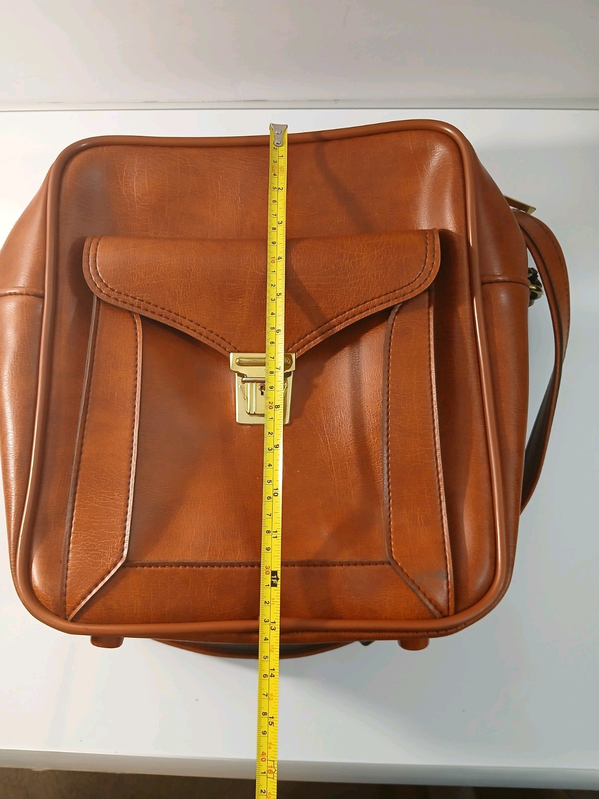Vintage Homa Airway Brown Faux Leather Carry-On Travel Bag Retro Luggage