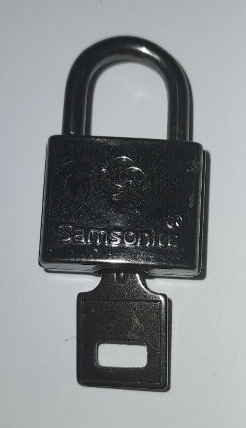 American Tourister Luggage Tags (2) + Samsonite Lock w/ Key
