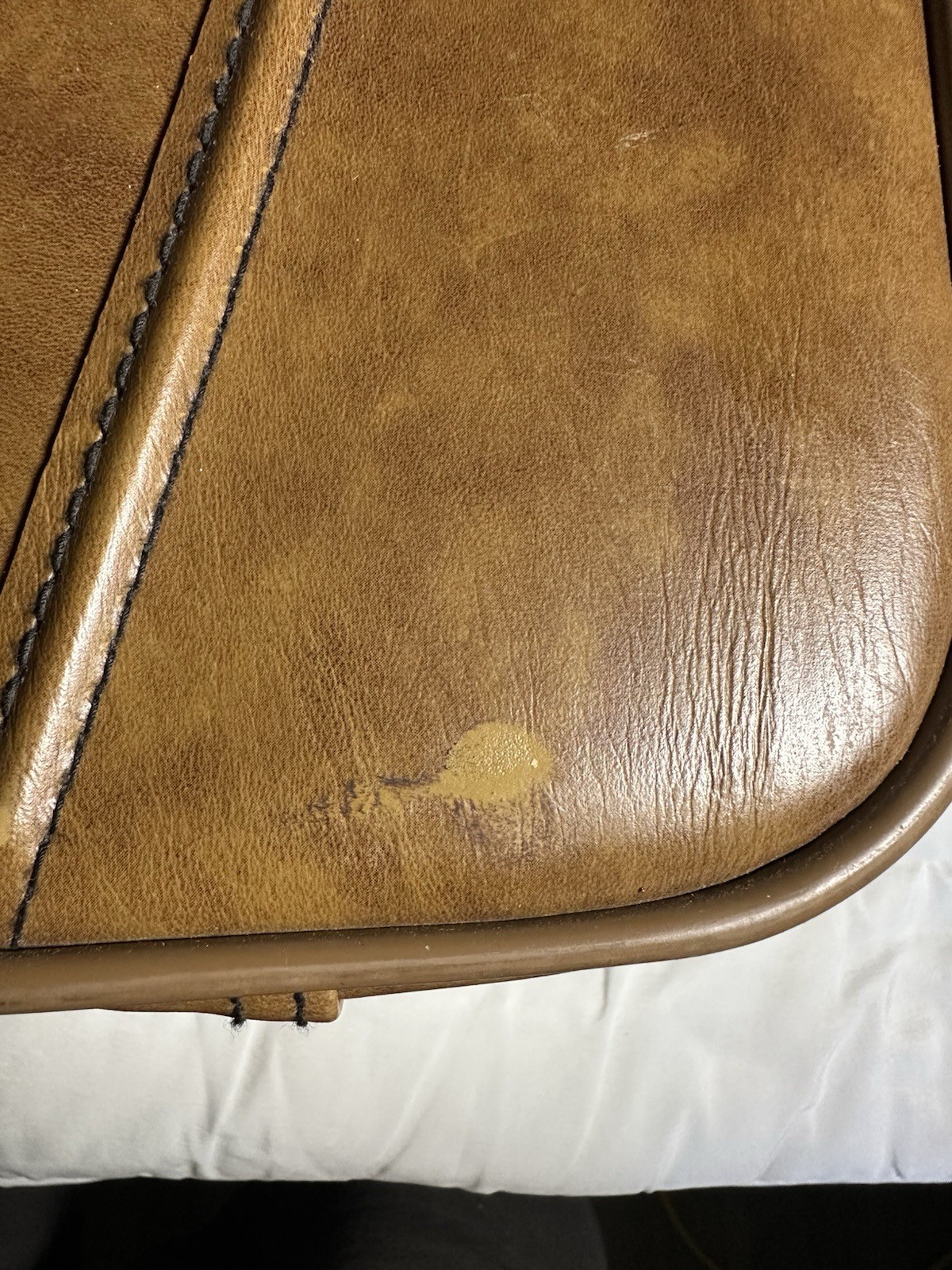Airway Vintage Brown Faux Leather Garment Bag Suit Travel Carry On Luggage Brief