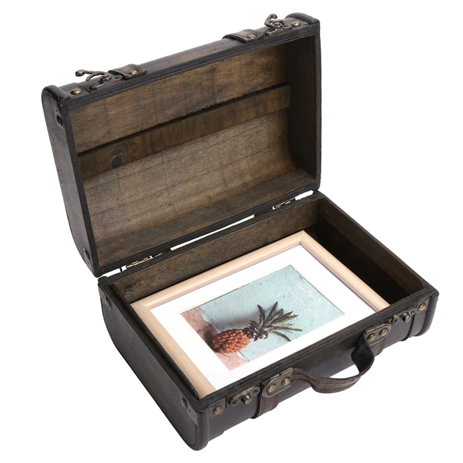 Retro Suitcase Wooden Storage Box Studio Decoration Window Display Photograp NEW