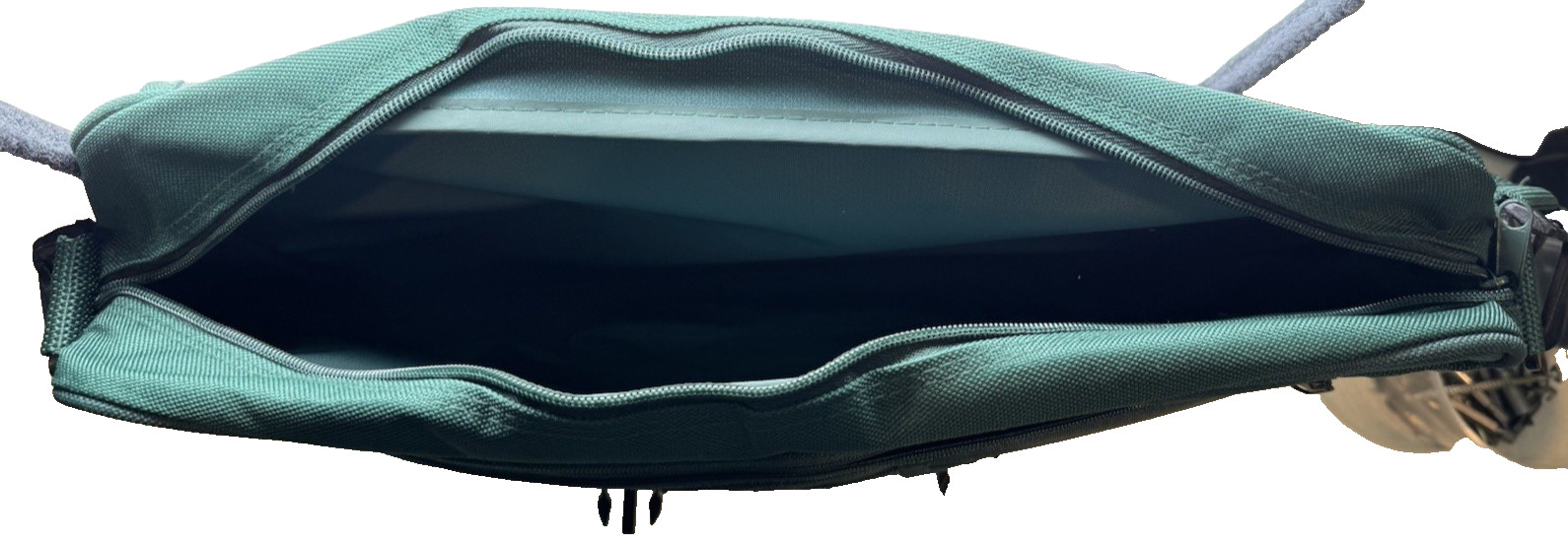 Green Computer Travel Luggage Bag w/ Strap 12 x 17 Zip