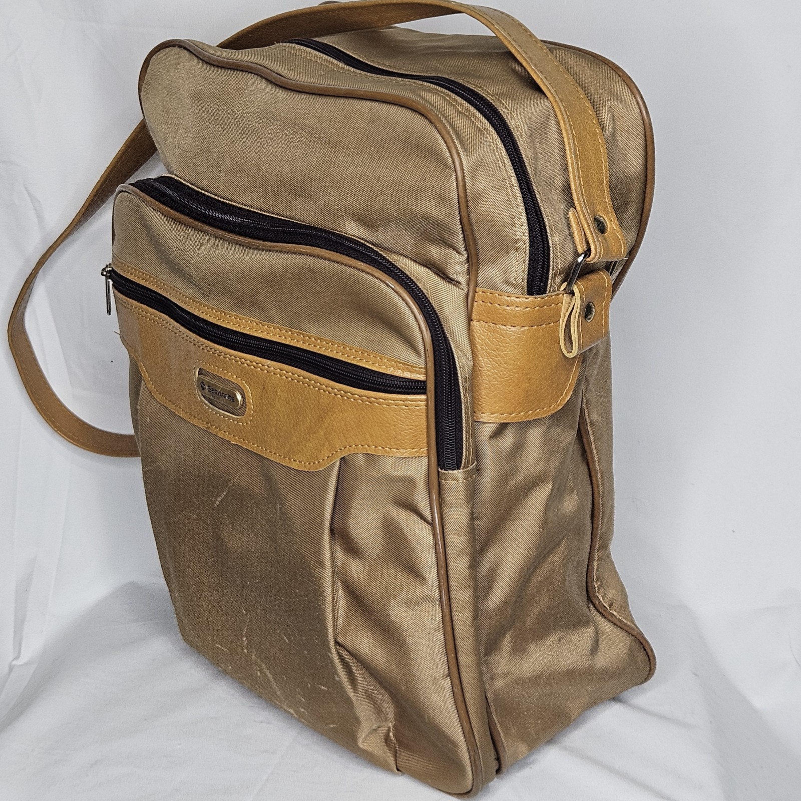 Vintage 1980s Samsonite Special Edition Carry-on Shoulder Crossbody 16″ Bag Tan