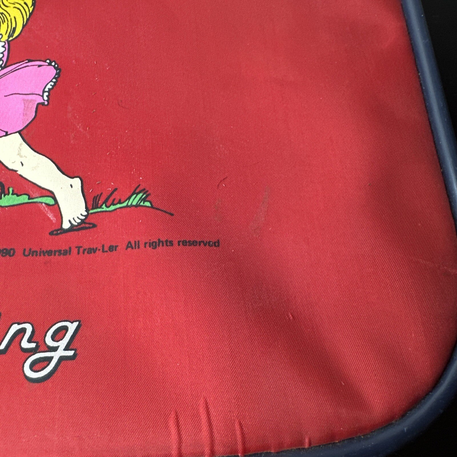 Vintage Kids Red Suitcase “Going Visiting” 1990 Universal Trav-Ler READ