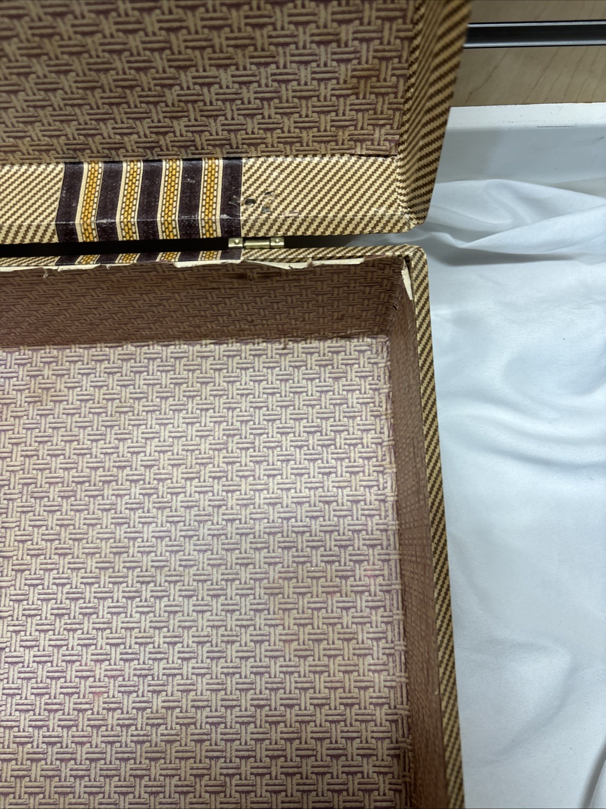 Vintage Unbranded Hard Case Suitcase (flaws)