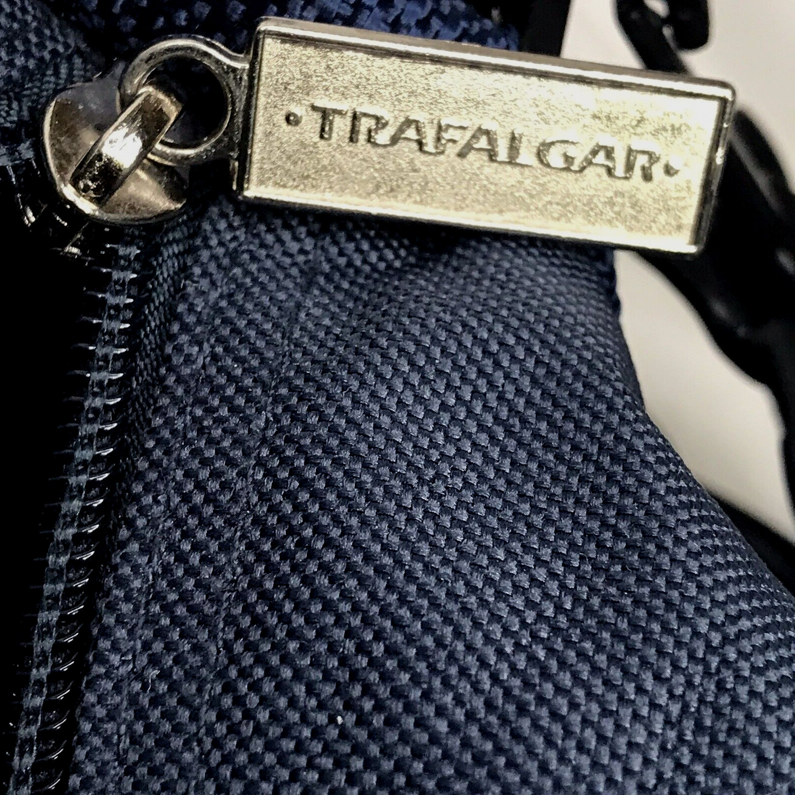 Trafalgar TT Vintage Blue Messenger Travel Carry On Bag Embroidered Soft Side