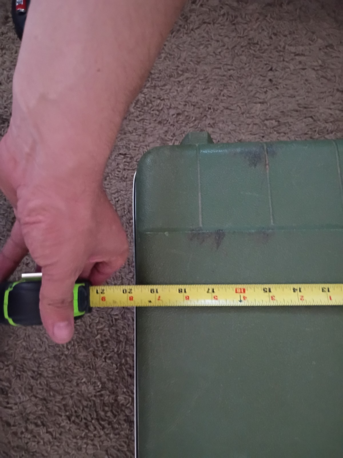 Sears Vintage Green Forecast Suitcase Hard Case Luggage