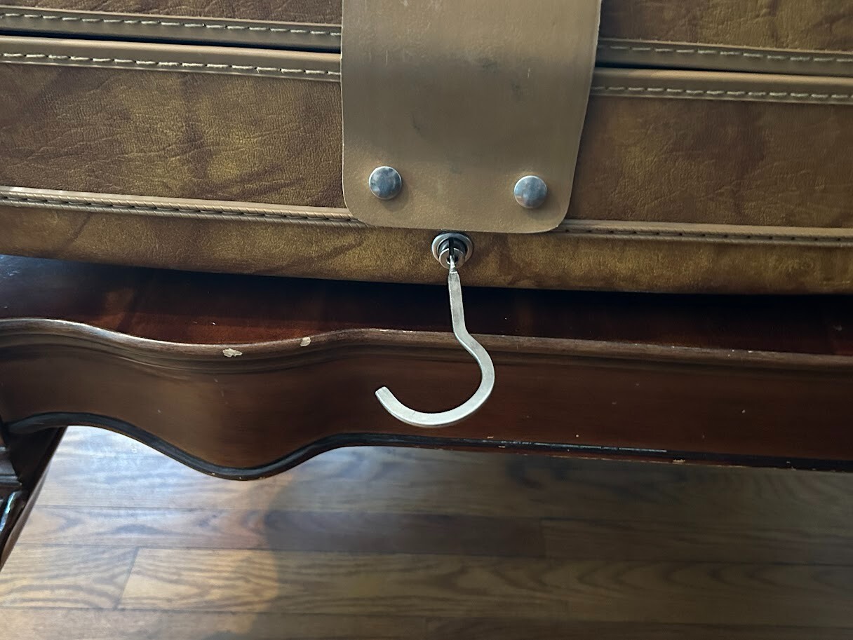 Vintage 1970s American Tourister Faux Leather Garment Bag Suitcase Luggage