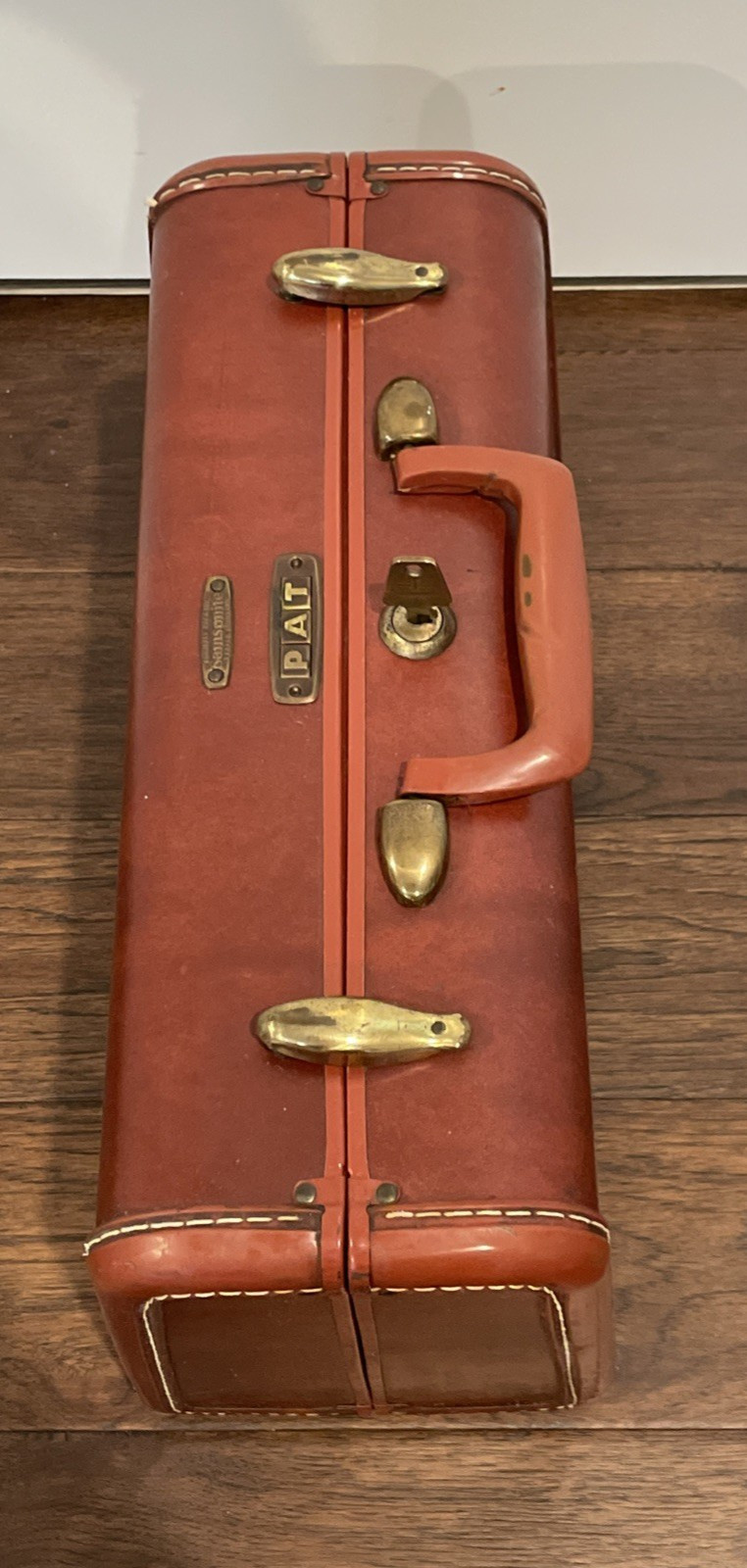 Vintage Samsonite Train Makeup Case Brown Shwayder Bros 1950s Small Suitcase