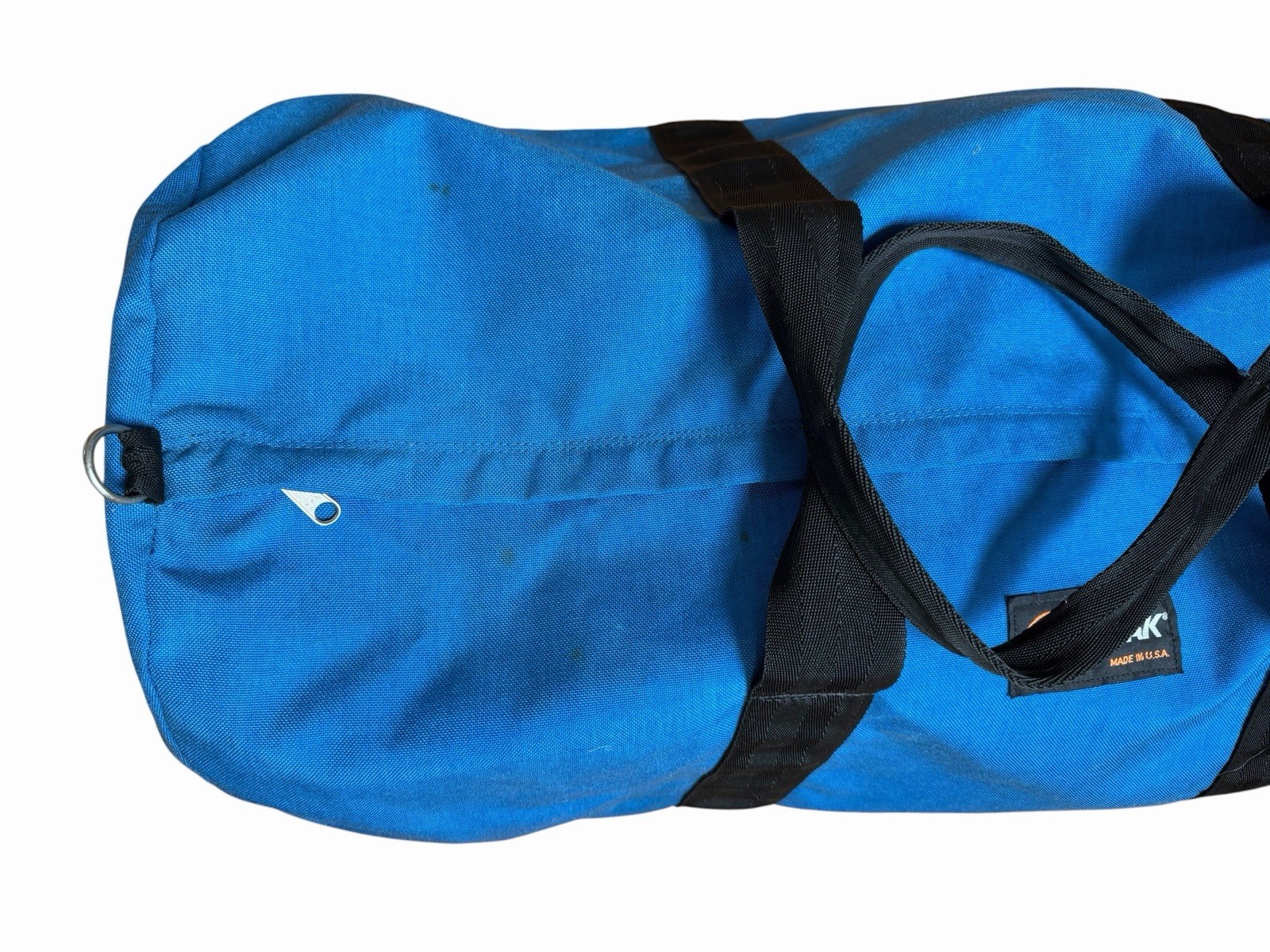 Vintage Classic 1980s EASTPAK Large Blue Duffle Bag Canvas Luggage Made in USA