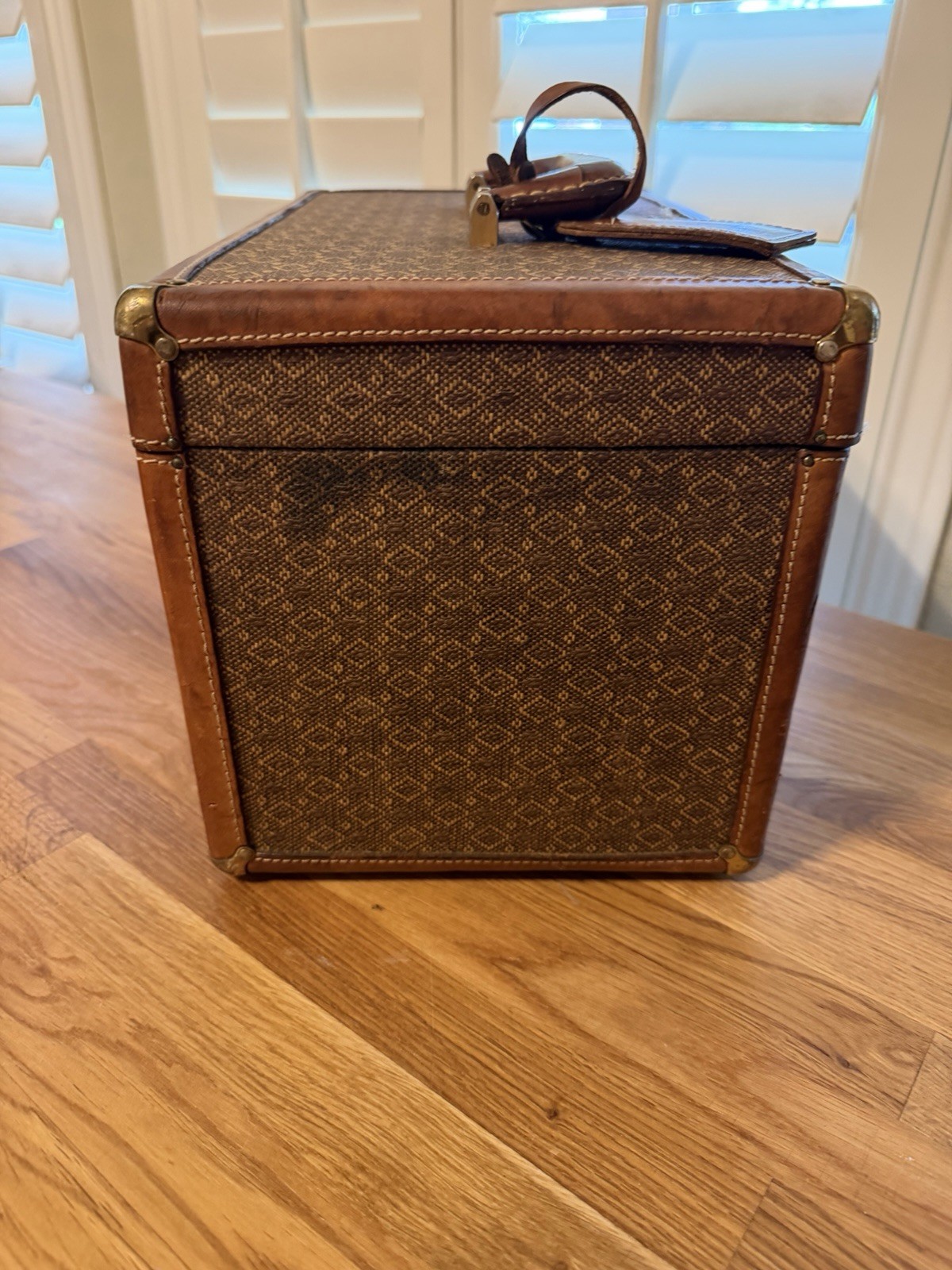 Vintage Hartmann Wings New York Leather Train Case Luggage MakeUp Cosmetic Case