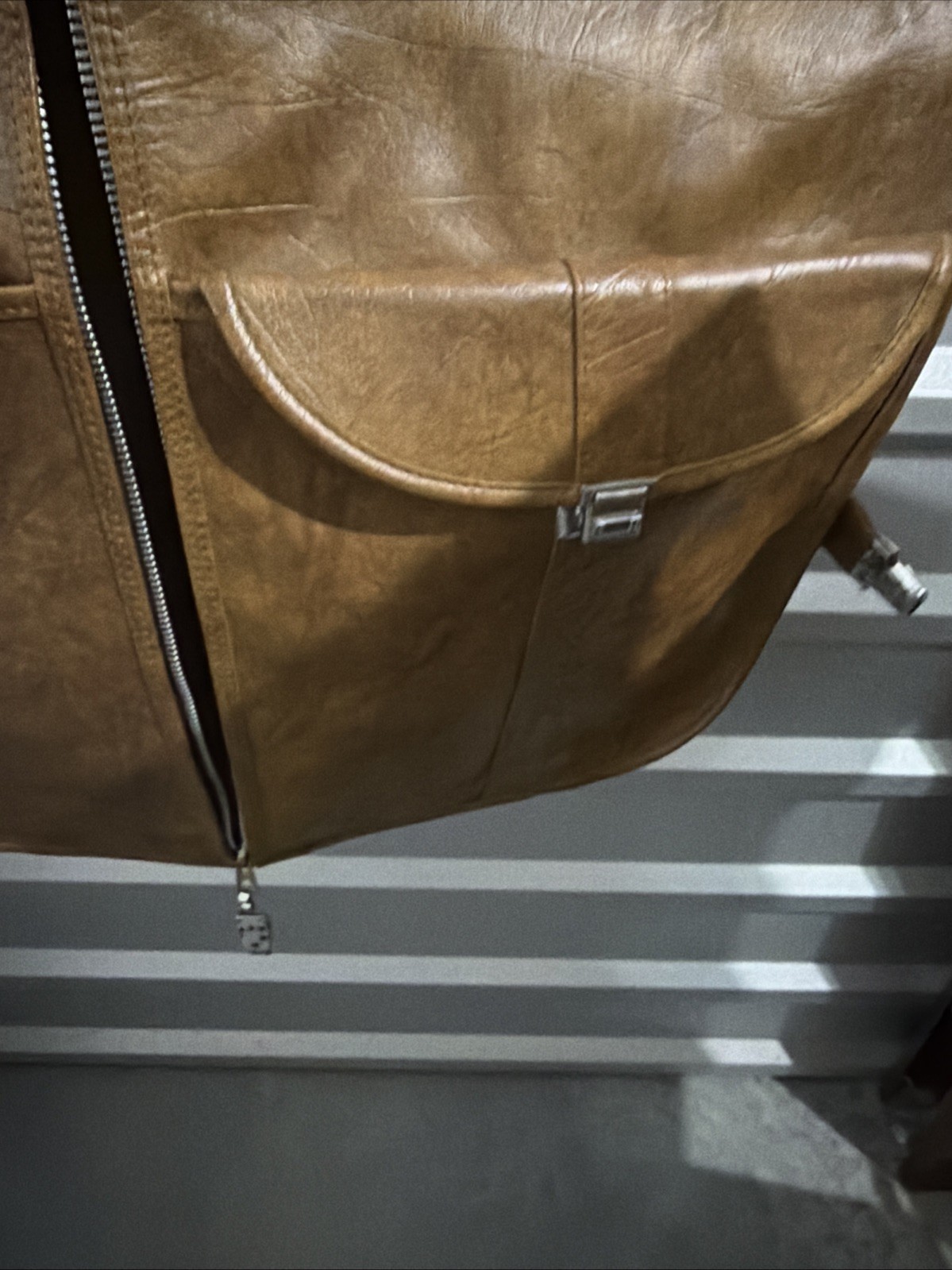 Vintage American Tourister Escort Garment Bag Faux Leather Brown Suit Carrier *