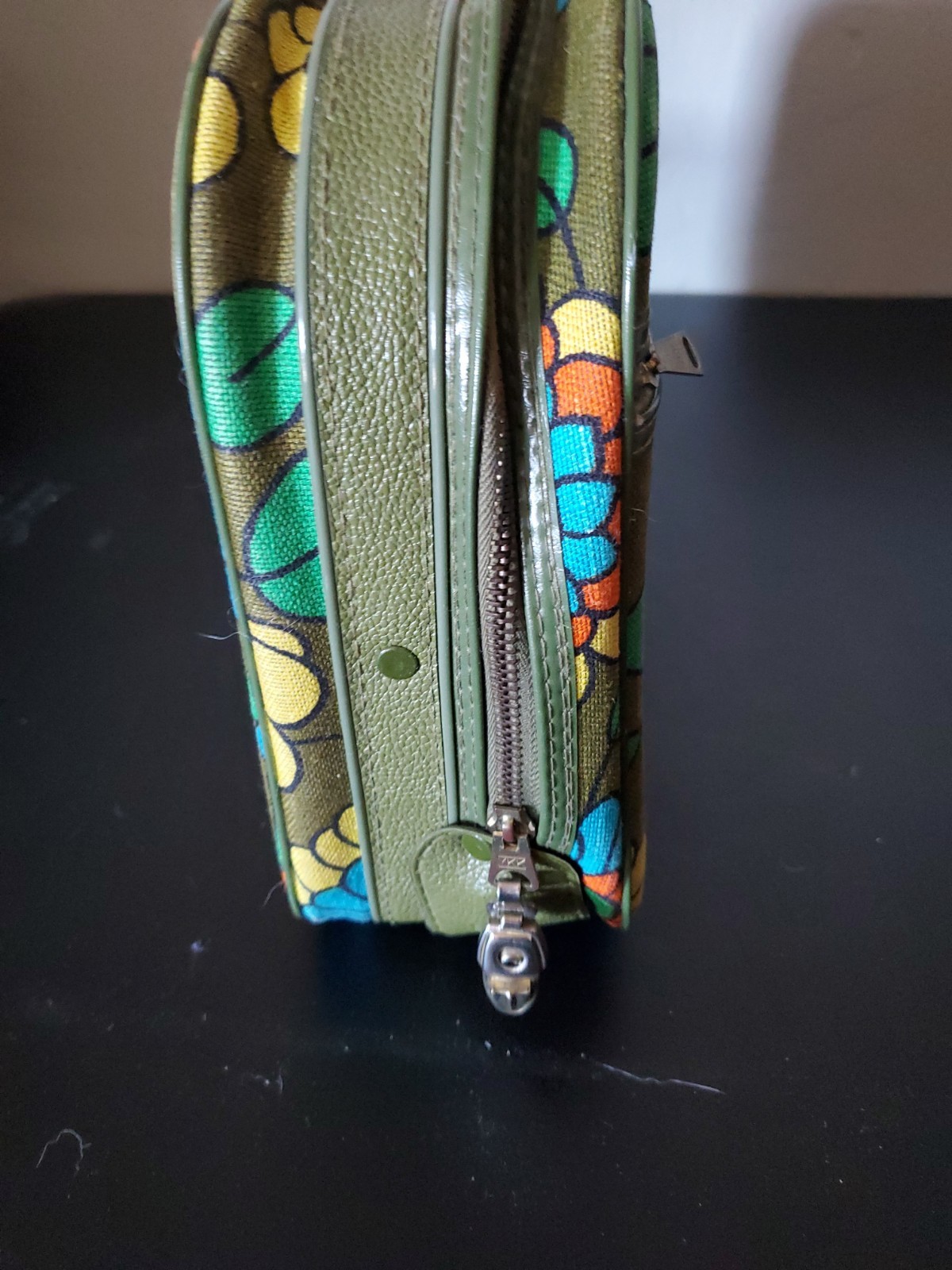 Vtg Bantam Mini Suitcase Overnight Carry-on Retro Floral Hippie Boho Has Key