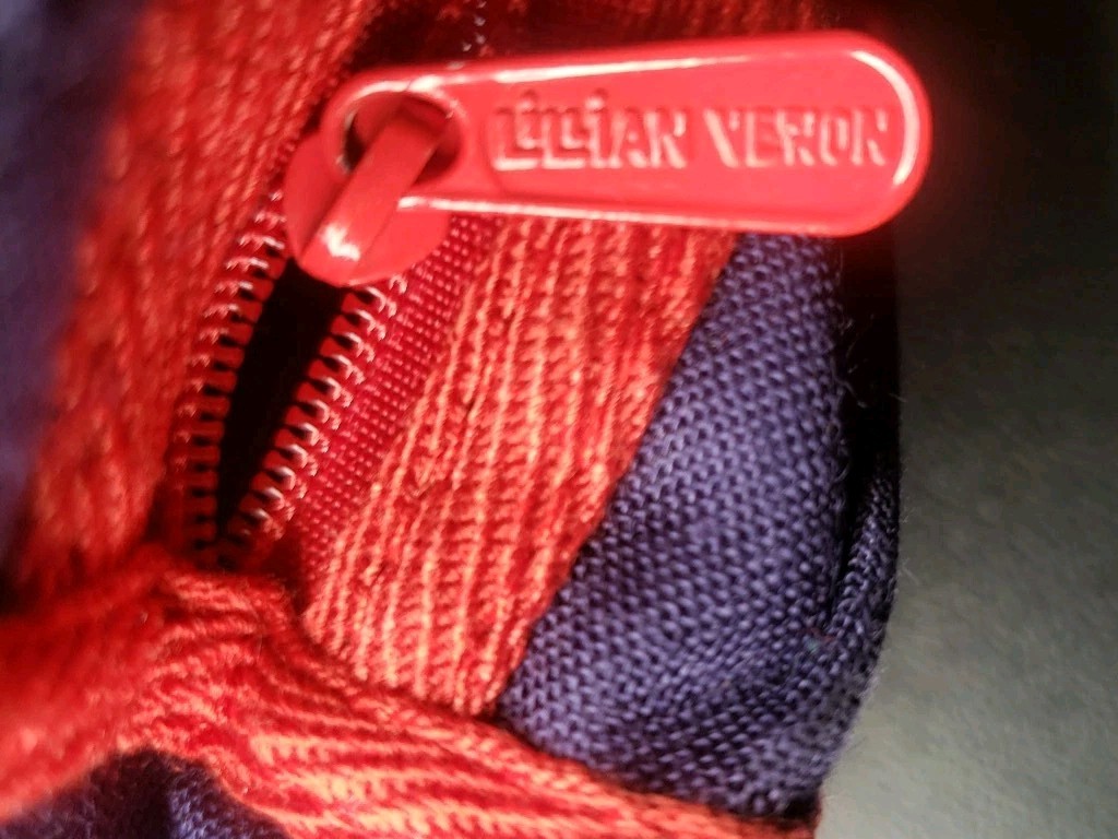 Vintage Lillian Vernon Bag Navy Tote 6 Shoe Bag Travel Zip handles Duffel Case