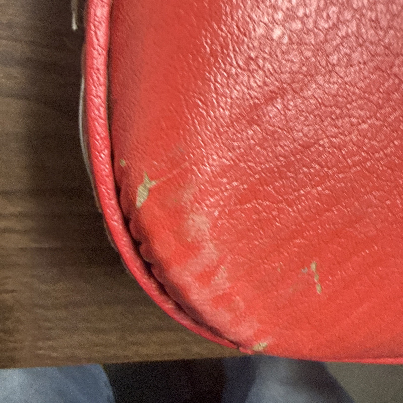 Vintage 70s 80s Girl Going to Grandma’s Red Hard 13” Suitcase Trojan Luggage Co.