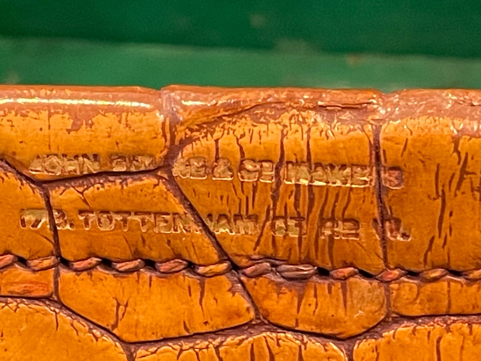 Rare Antique/Vintage Crocodile travel luggage by John Pound & Co, London