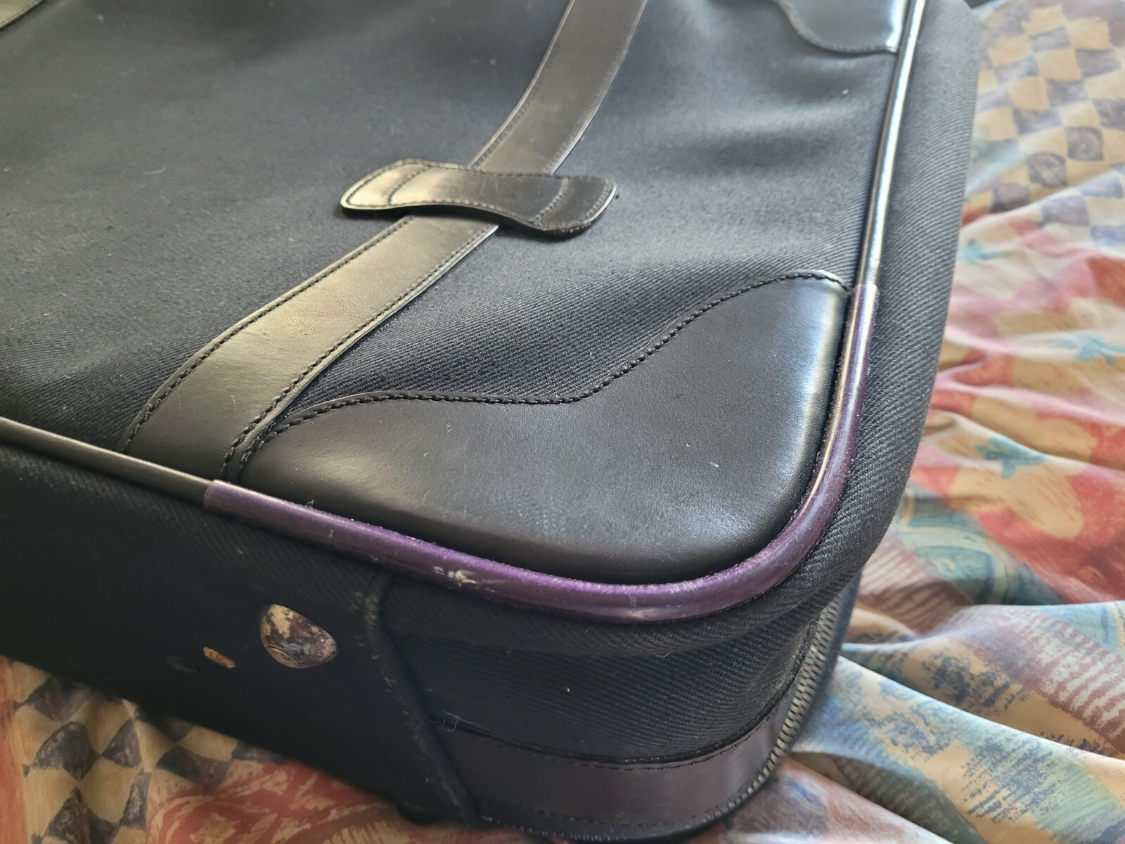 Rare Vintage Ghurka Marley Hodgson Cargo l No. 47 Suitcase Black