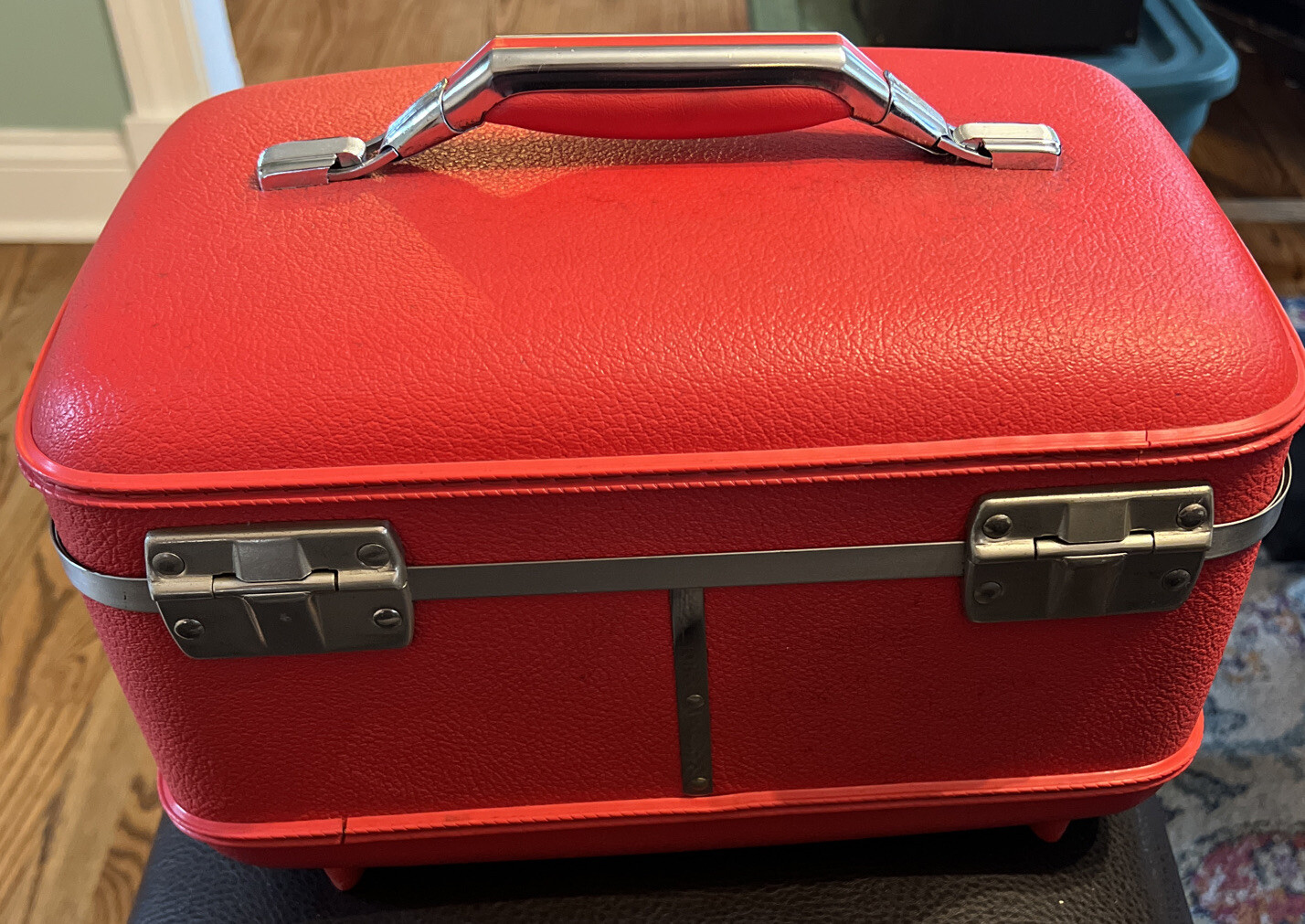Beautiful RED Vintage American Tourister Train Luggage Carrier