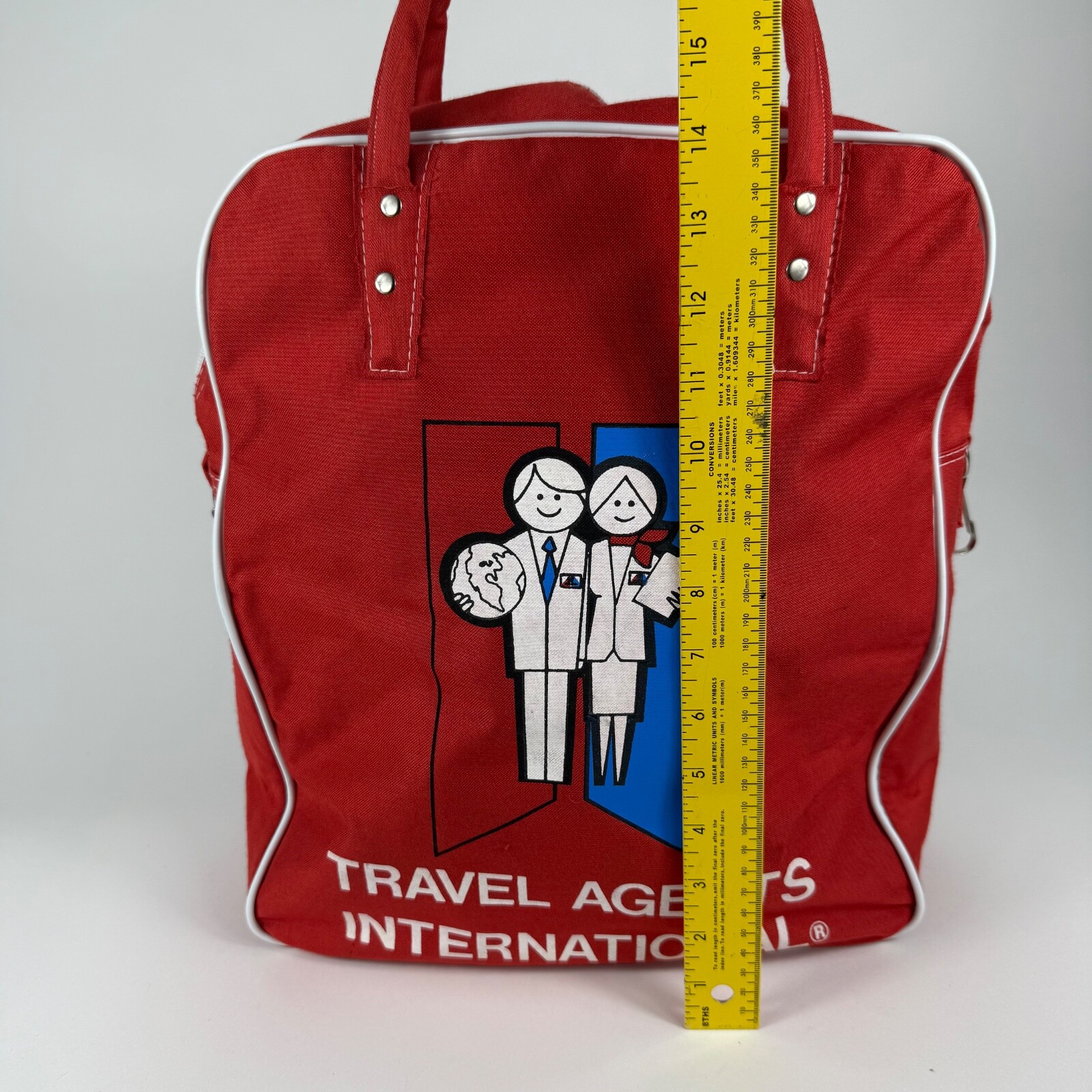 Vintage Travel Agents International Carry On Bag 1970s 1980s Era Airline Tote