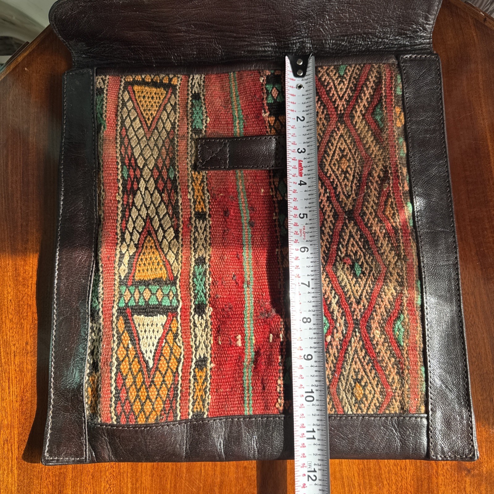 Vintage Kilim Leather Boho Hobo Carrying Satchel Travel Tablet/Accessory Case