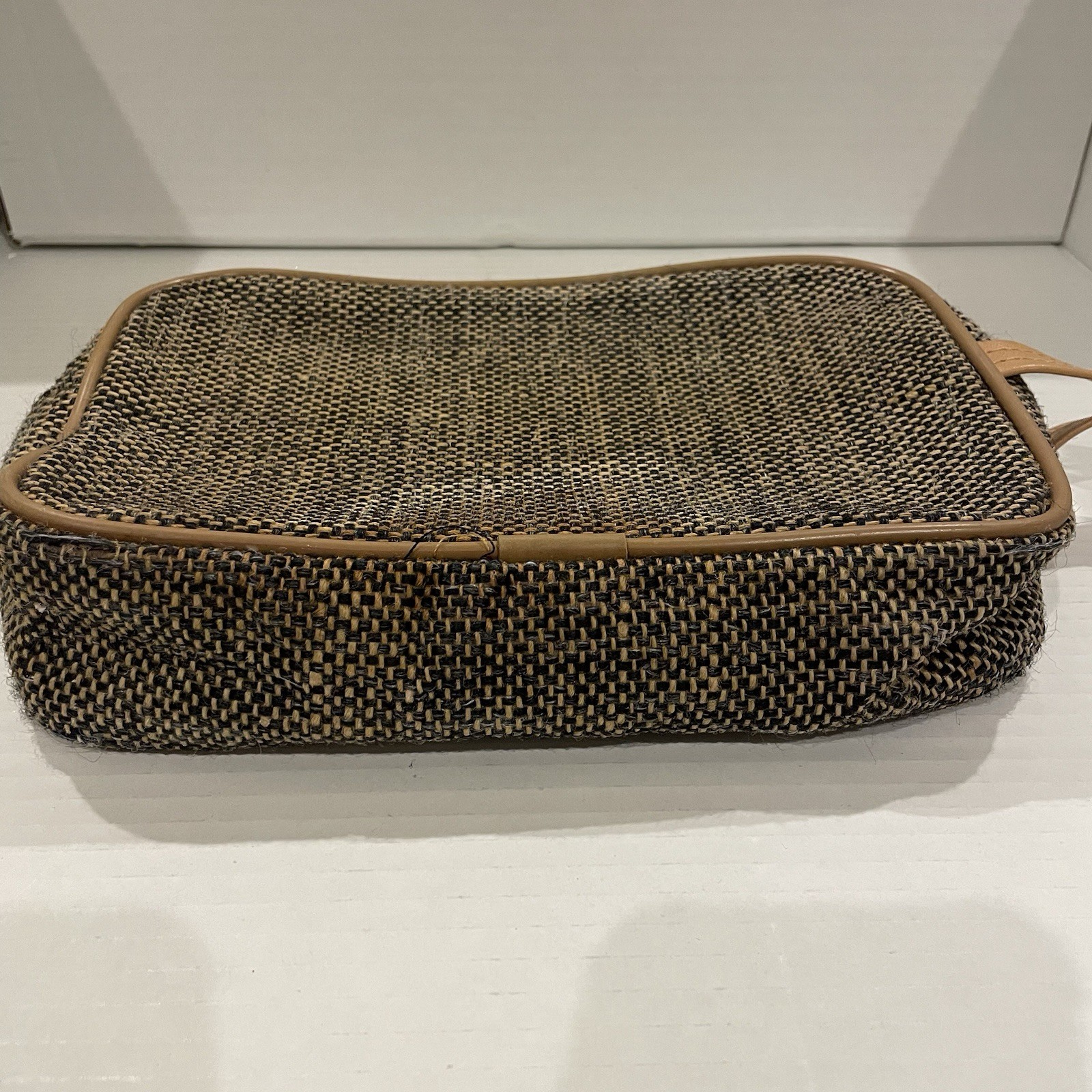 Vintage Fifth Avenue DOPP Kit Bag Make Up Bag Travel Bag Tweed Plaid