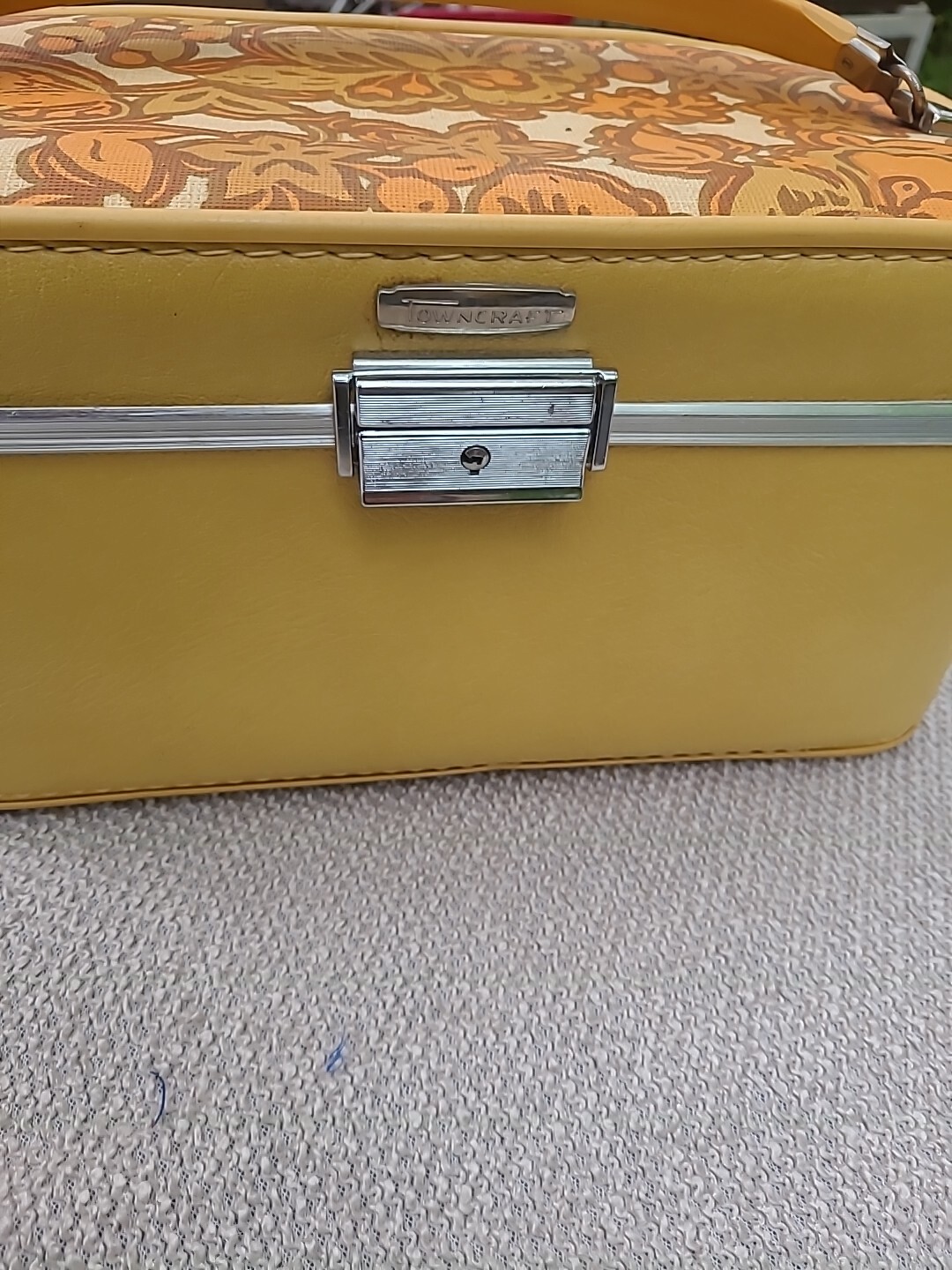Vintage Retro Towncraft 60s Overnight Travel Train Case Luggage Suitcase