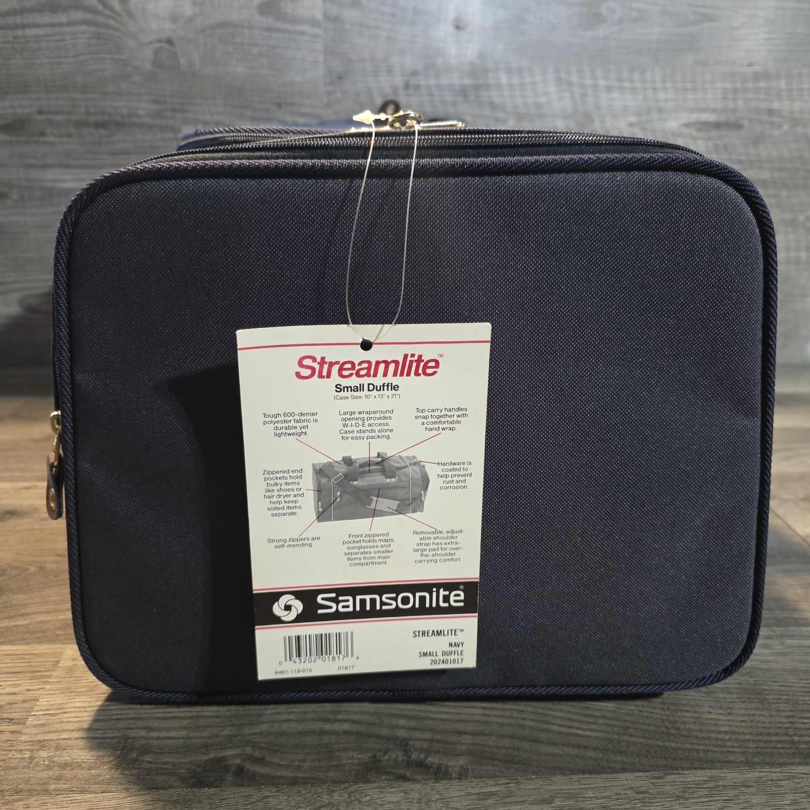 Vintage 1989 Samsonite Streamlite Small Duffle Bag Navy