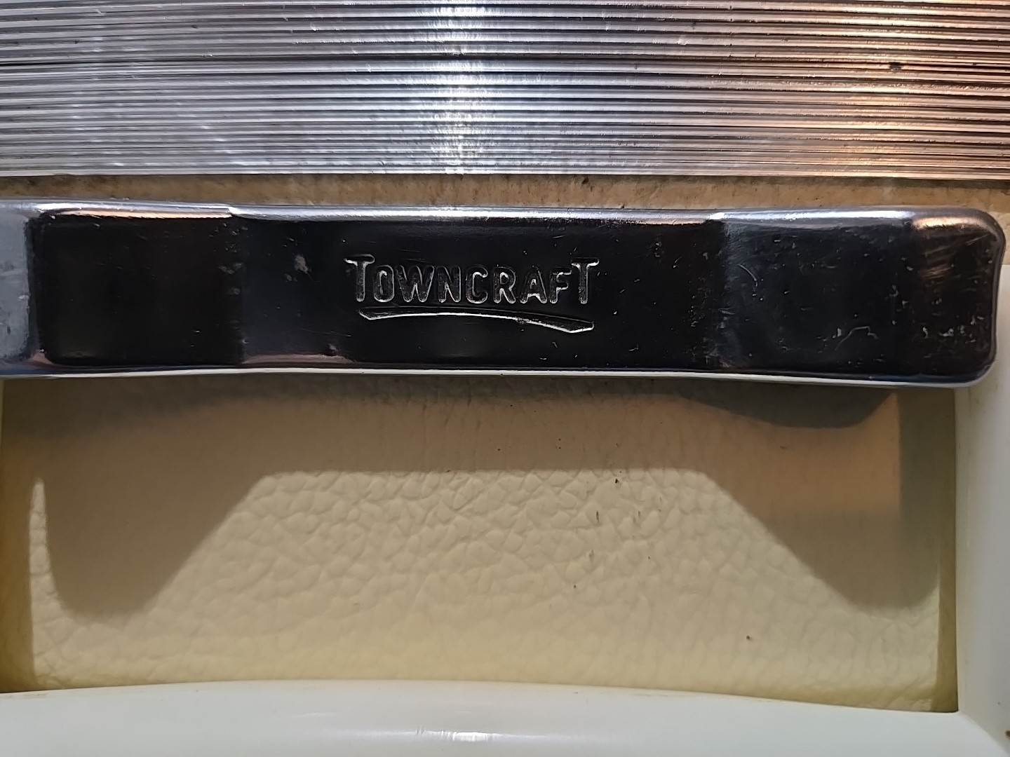 Vintage Towncraft Hardshell Suitcase Luggage Light Yellow