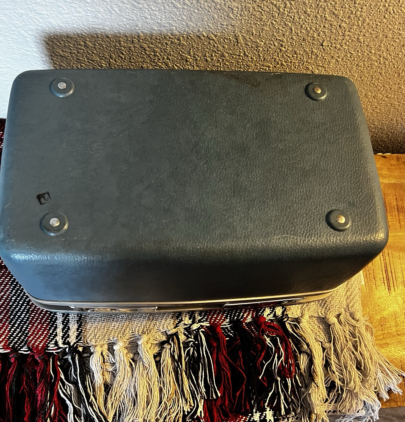 Vintage Samsonite Train Case Luggage Light Blue Royal Traveler Medalist