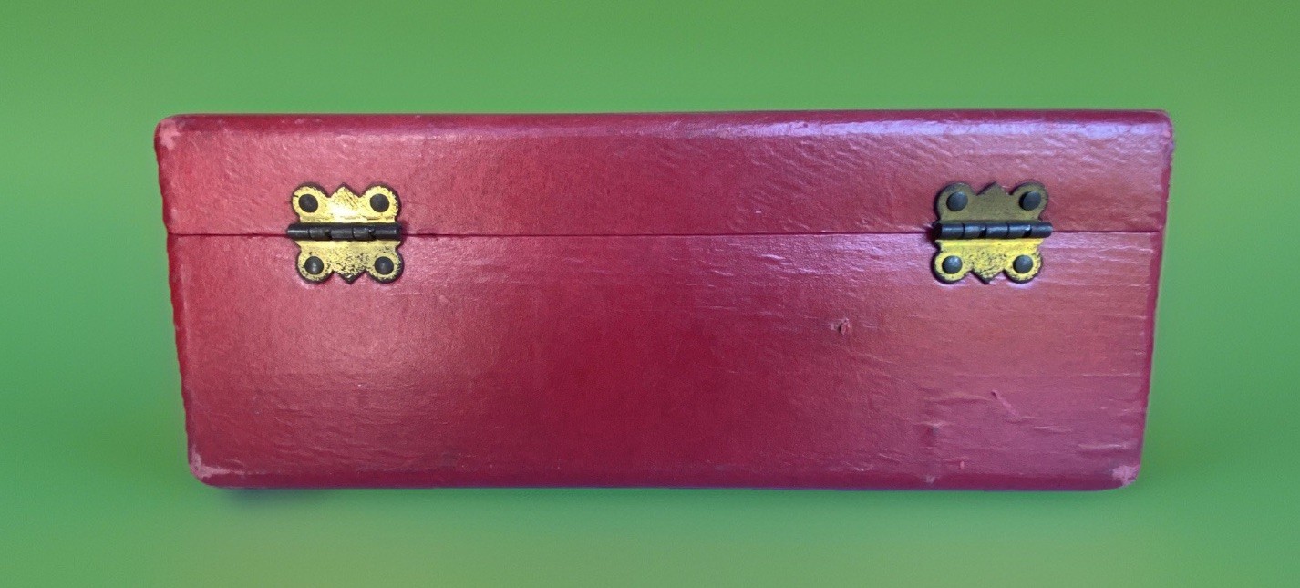 Vintage Red Mid-Century LUCE Child’s Suitcase, Zoo Animal Train, 12″ x 9″ x 5″