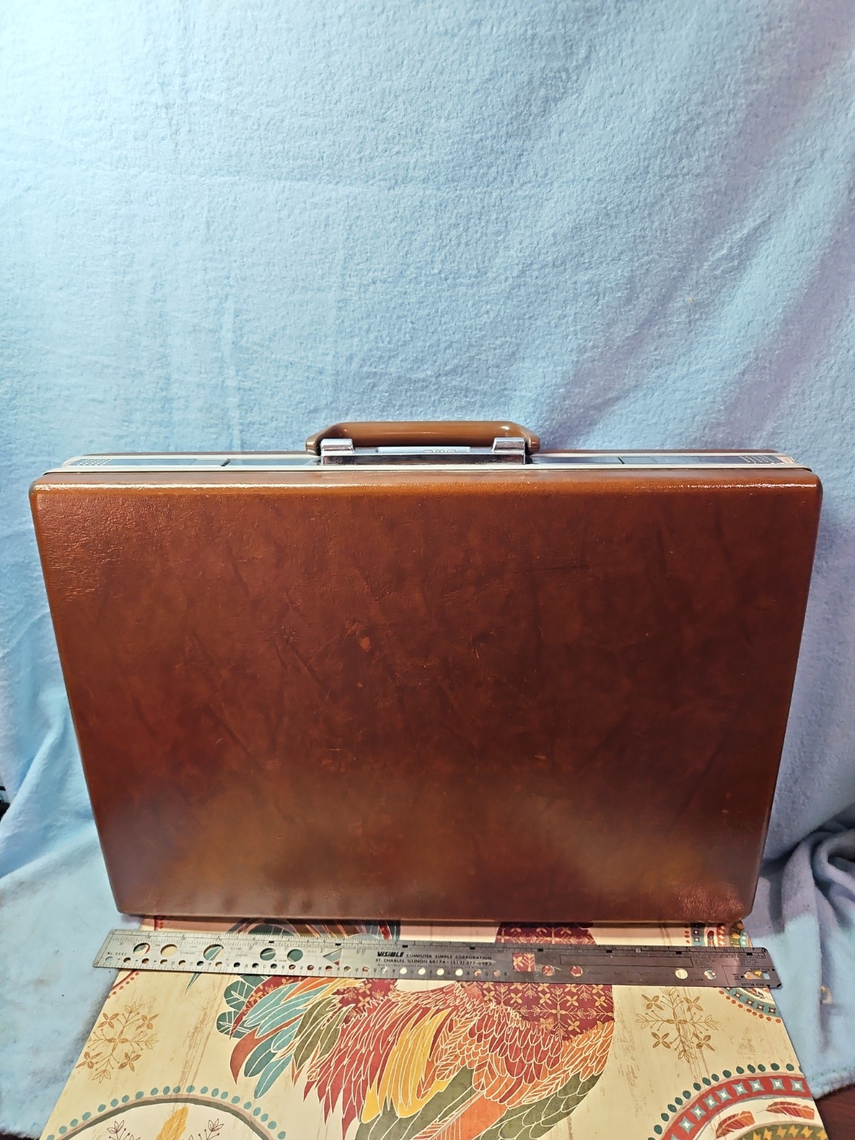 Vintage Samsonite Classic 100 Briefcase – Brown Hardshell Slim 3-Dial Combo Lock