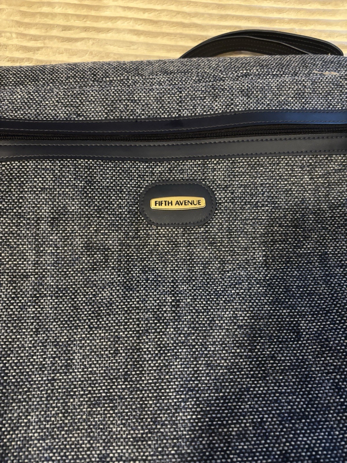Vintage Fifth Avenue Tweed Luggage Set with Garment Bag