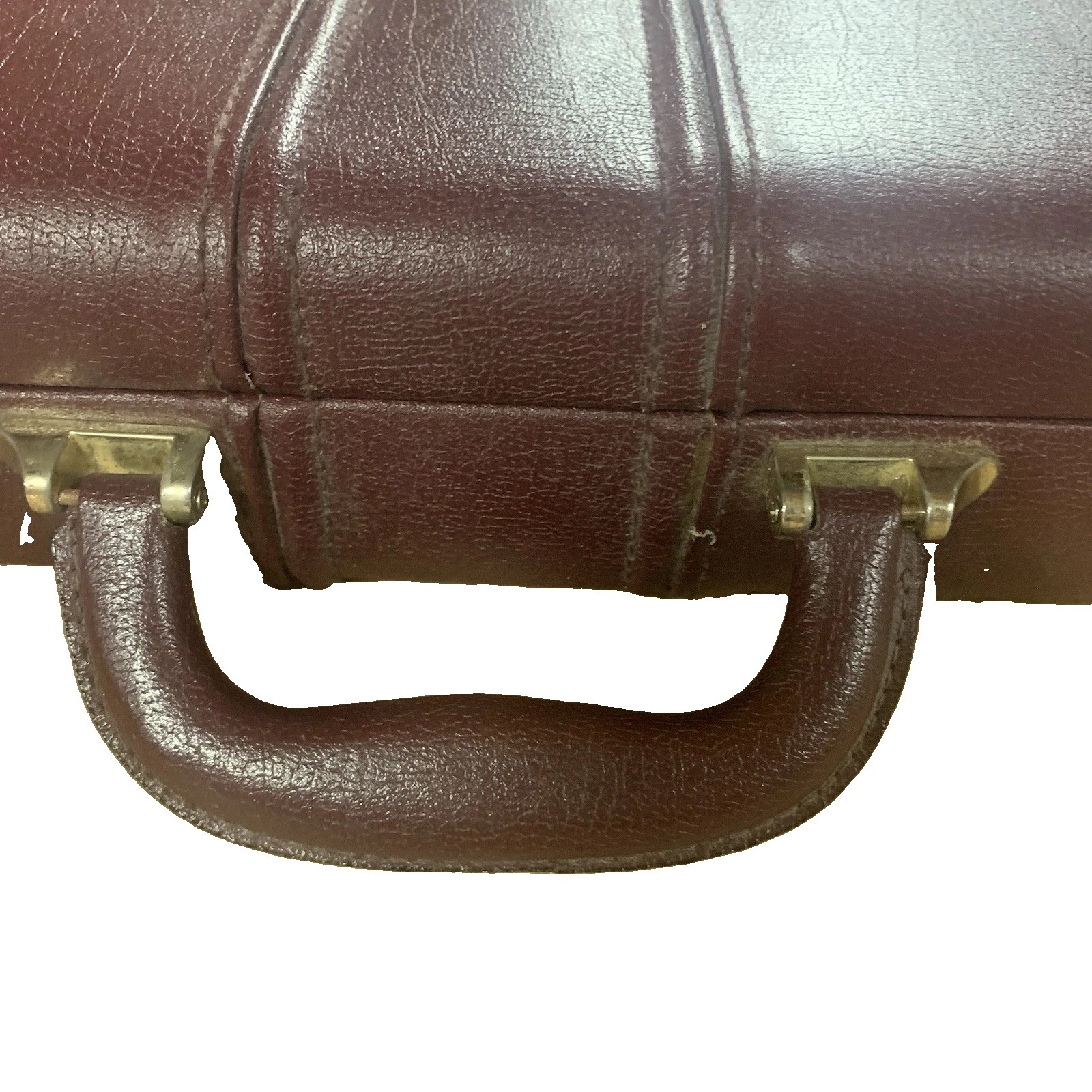 VTG Leather Briefcase The Wallstreeter by Earhart Burgundy Golden Accessories