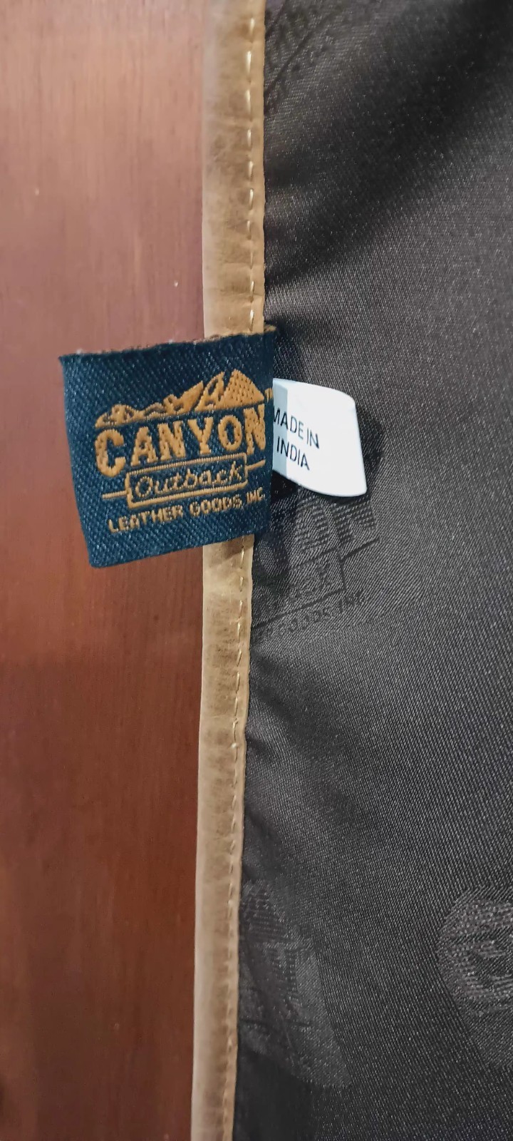 Vtg Canyon Outback Tan Leather Garment Bag Folding Travel Luggage Weekend NWT