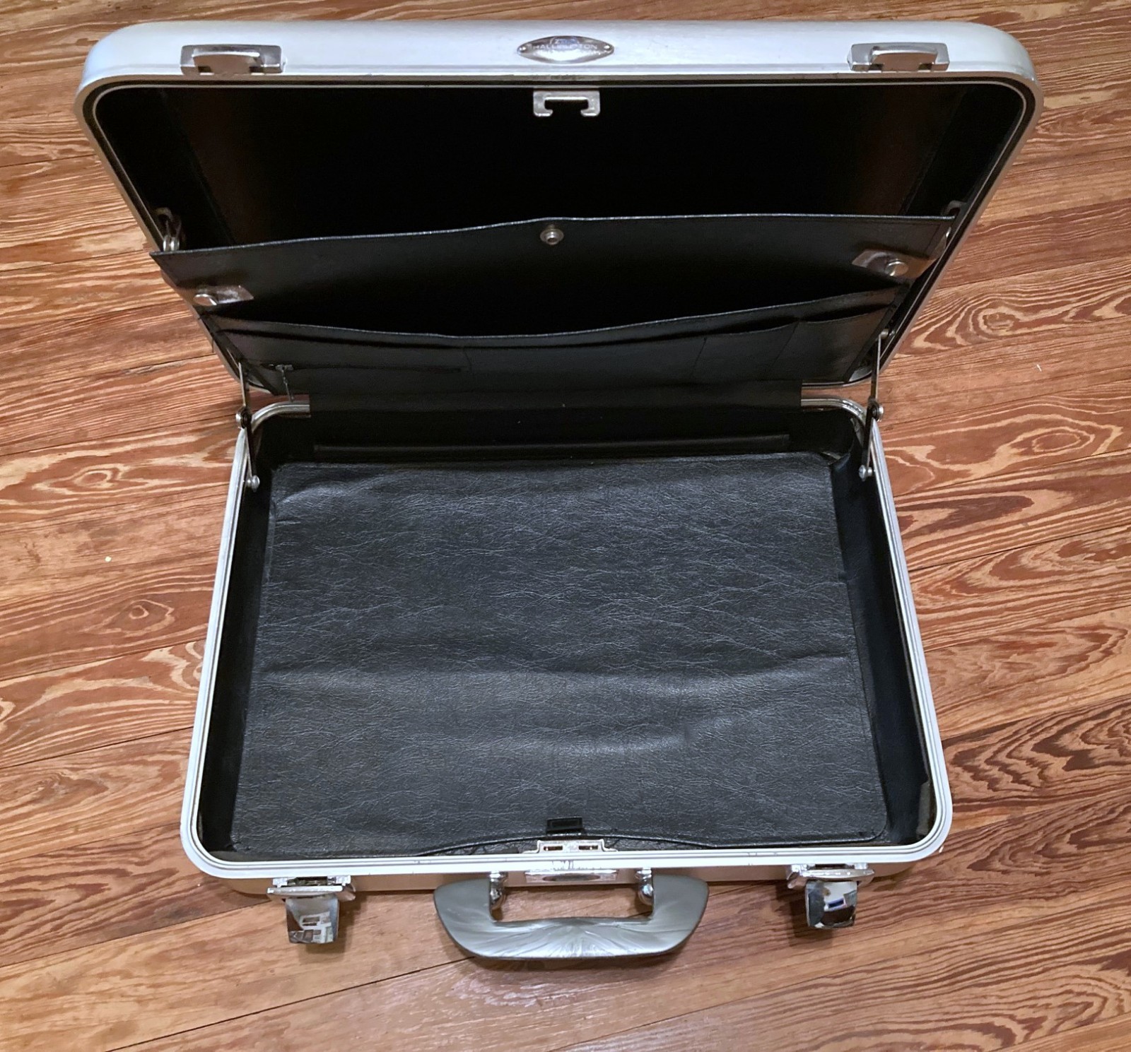 Vintage Zero Halliburton attache’ case blue logo Well Used