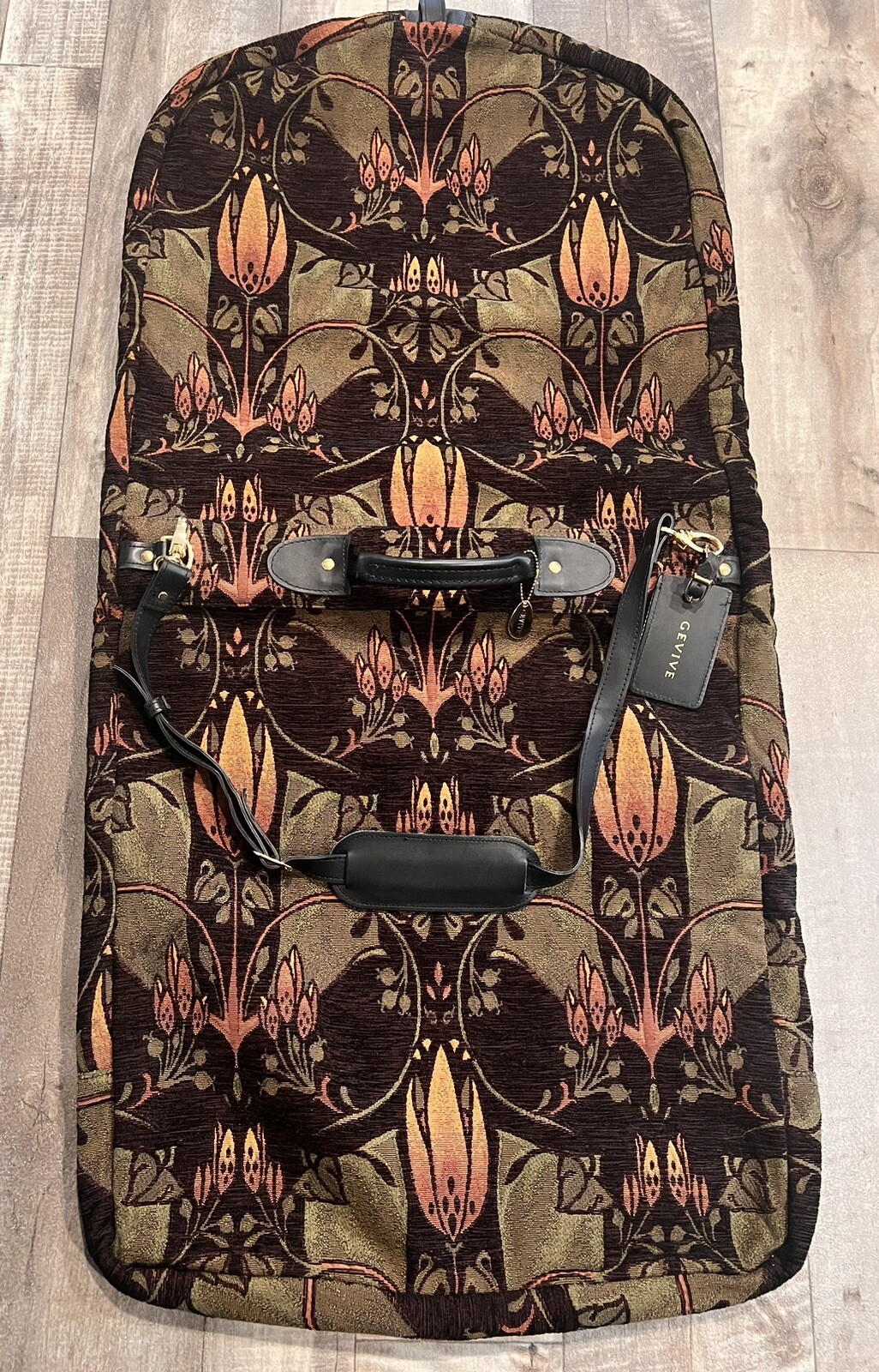 Vintage Gevive By Boyt~Tapestry Garment/Suit Bag~Approx. 48″TX24″W Folded