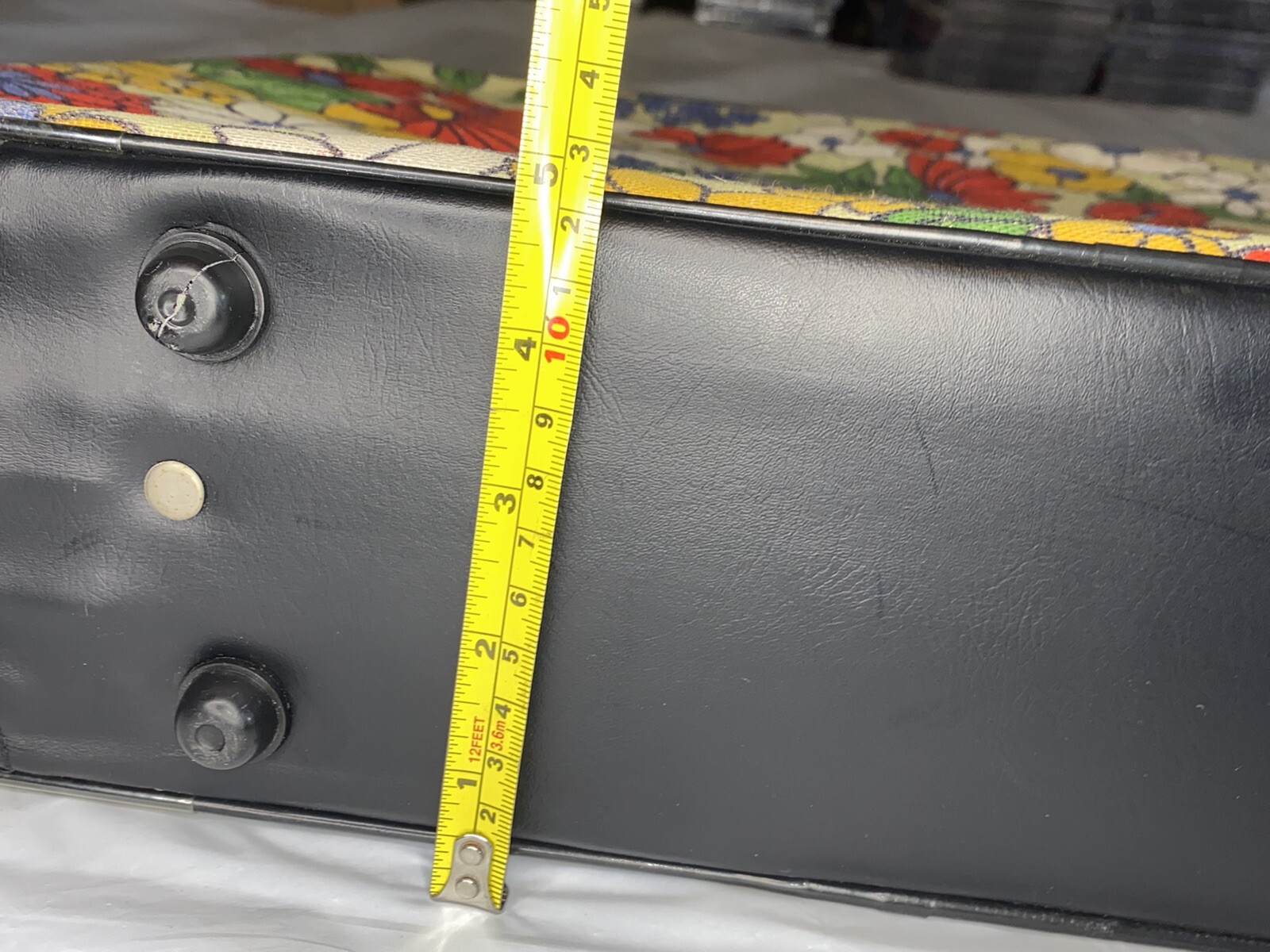 Vtg 60s/70s TRAVEL BAG SUITCASE RETRO Flower Power Mod Retro K- Line