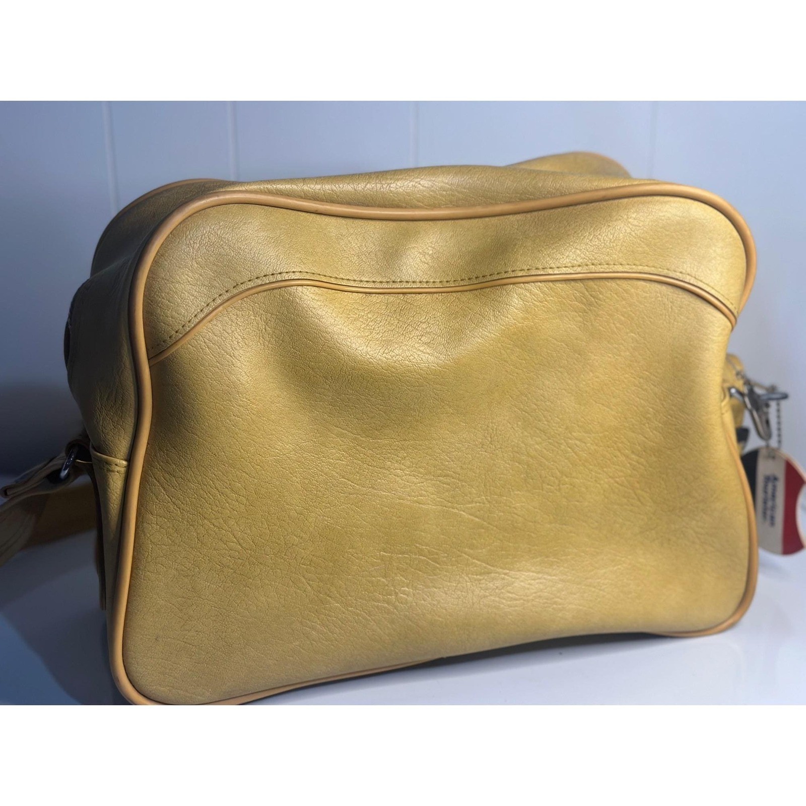 Vintage 1970 American Tourister Yellow Carry-On Travel Bag MCM Shoulder Tote Bag