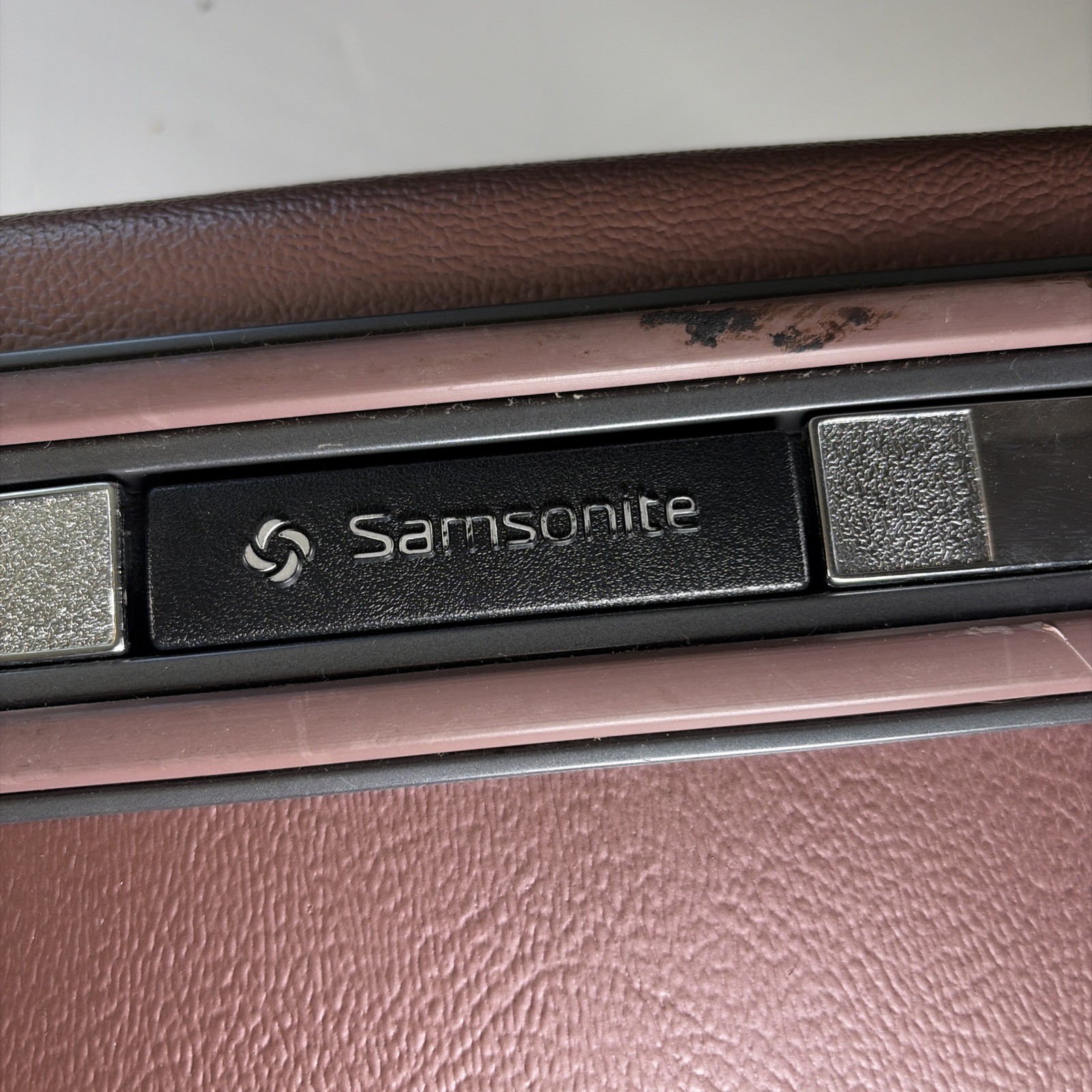 1987 Samsonite Silhouette 4 Train Case Makeup Vanity Luggage Mirror Tray