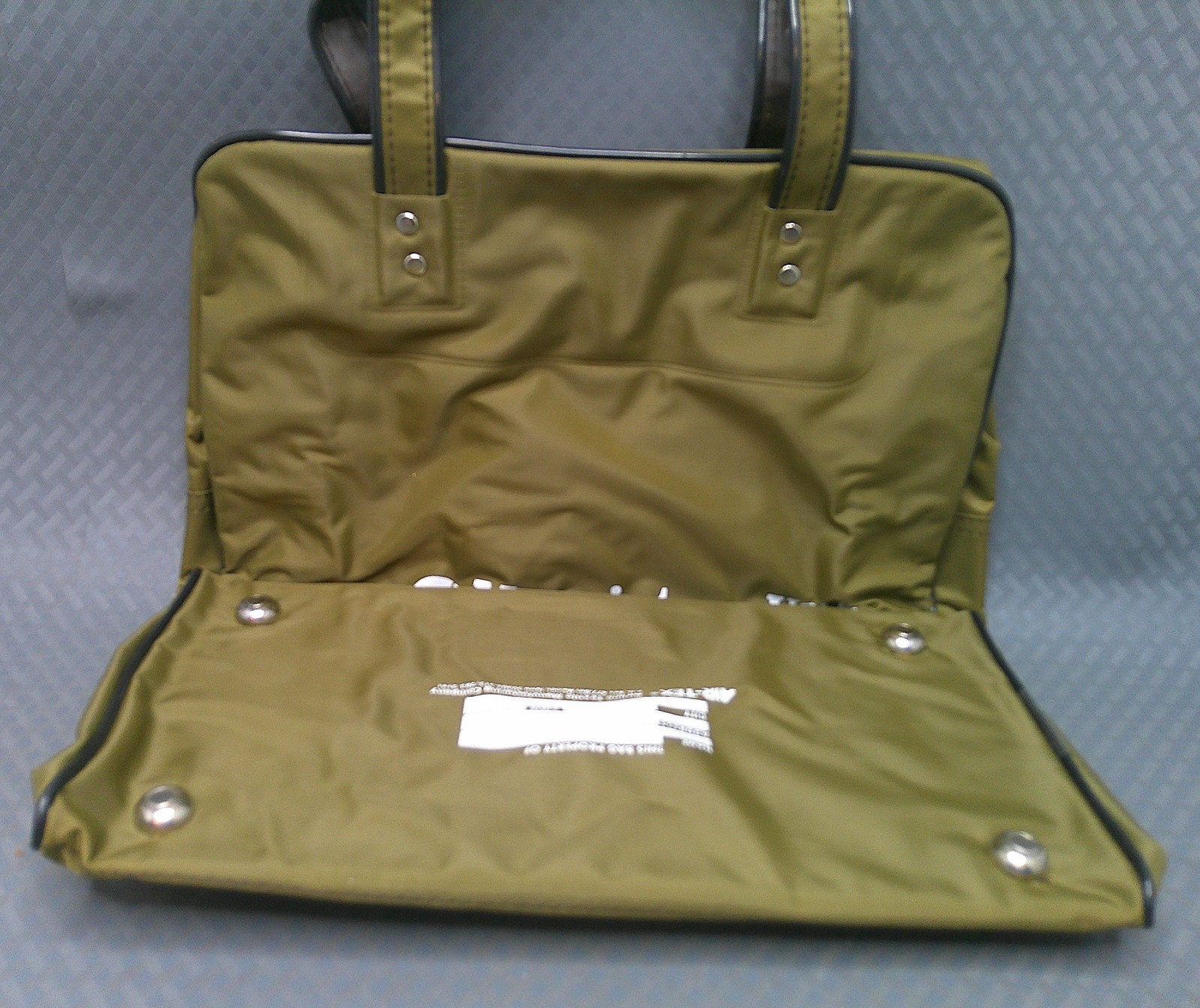 Vintage Maupintour USA Air-Tex Travel Bag Khaki Green Straps Zippered 14x13x7