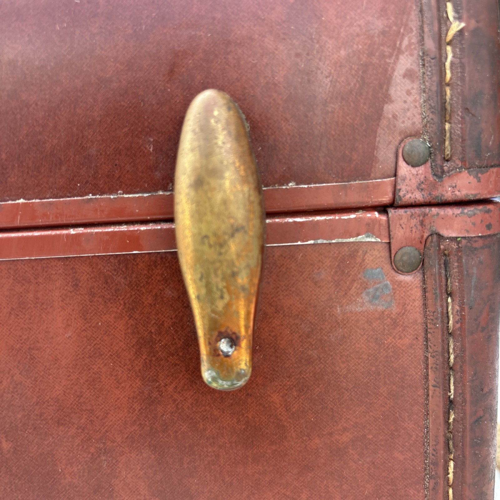 Vintage Samsonite Train Travel Case Shwayder Bros Luggage Carry-On Brown Cognac