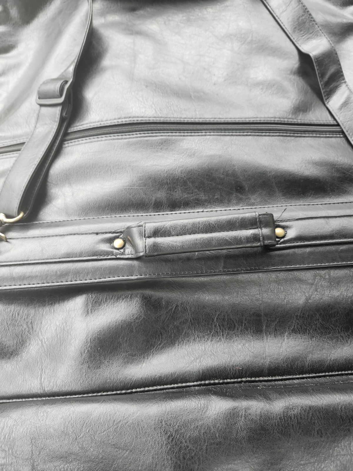 Ohio State Hockey Embroidered Black Leather Soft Luggage Style #8104 ASI 70649