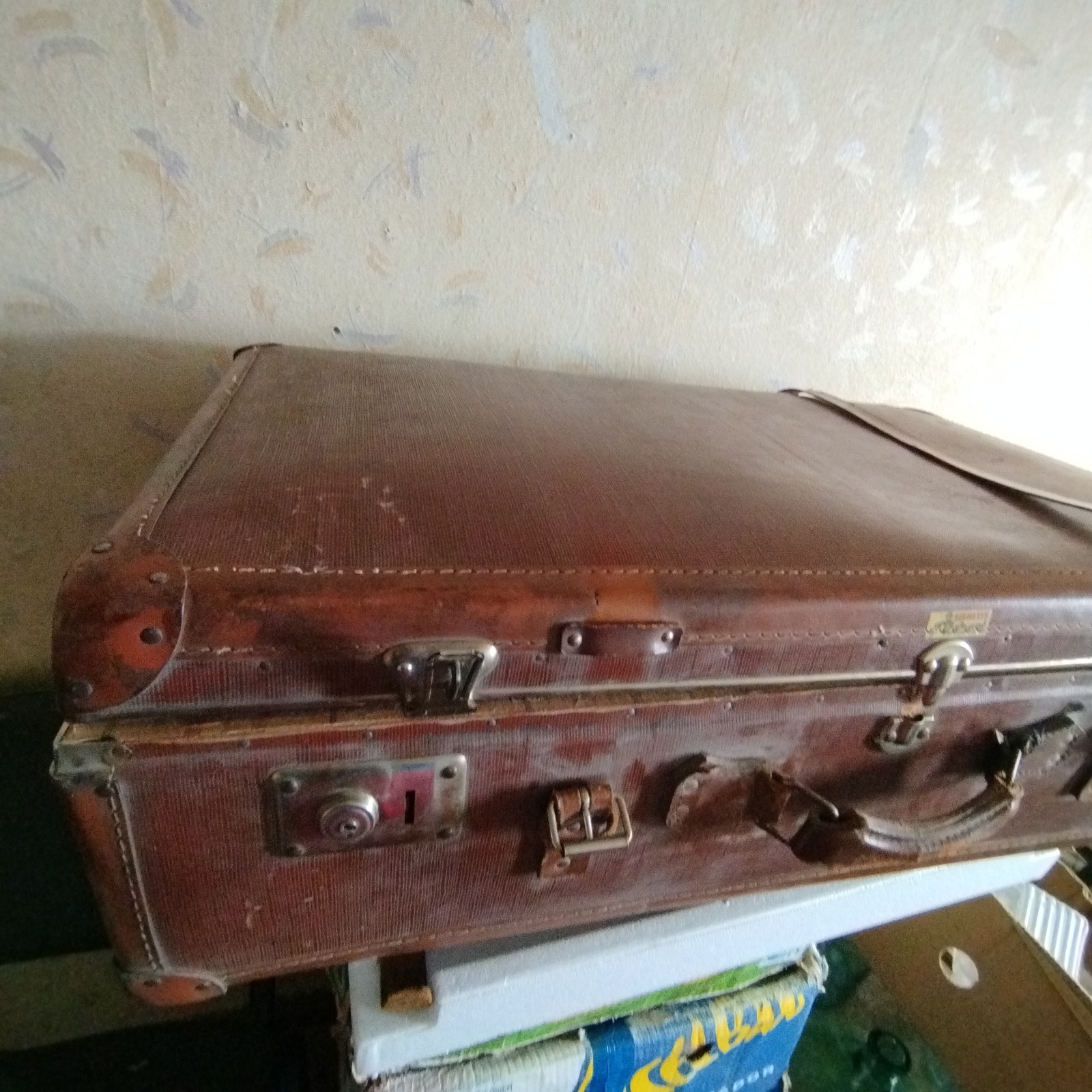 Vintage Suitcase 50s Retro Overseas Suitcase Mid Century Wardrobe Suitcase