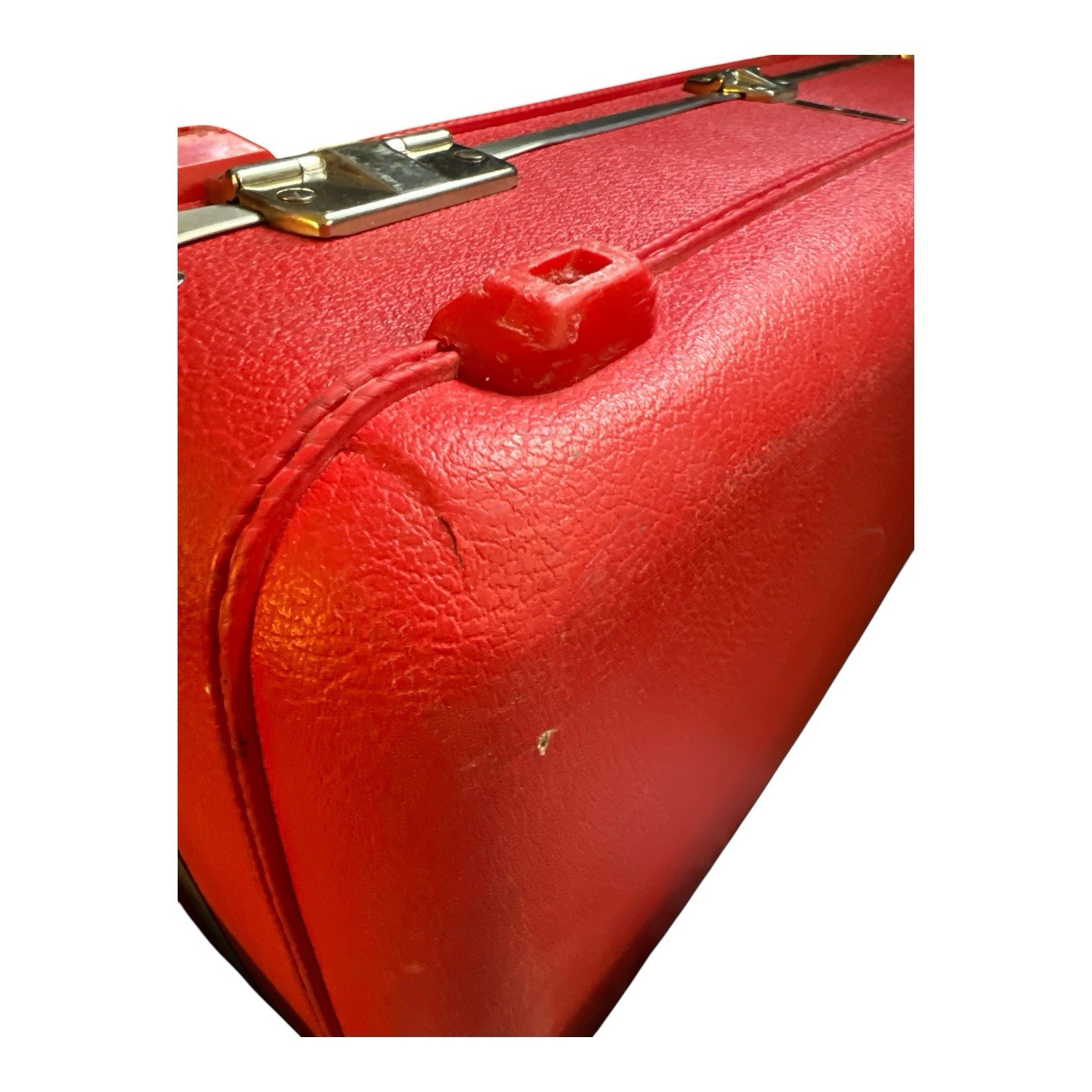 Vintage AMERICAN TOURISTER “TIARA” RED HARD-SHELL SUITCASE 24″ X 17″ X 8″ 1960s